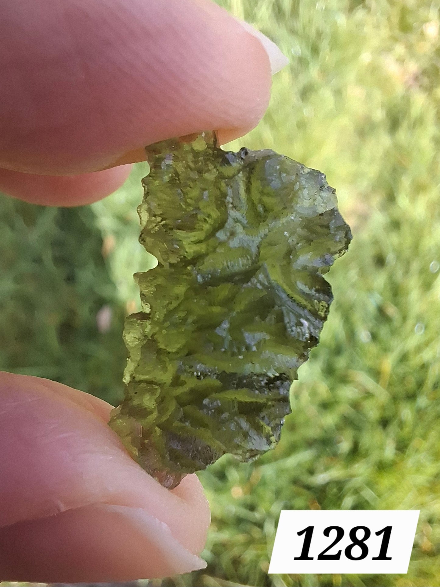 Moldavite Piece, JEZKOVNA BESEDNICE, 1.76g, Tektite (Ref: 1281)