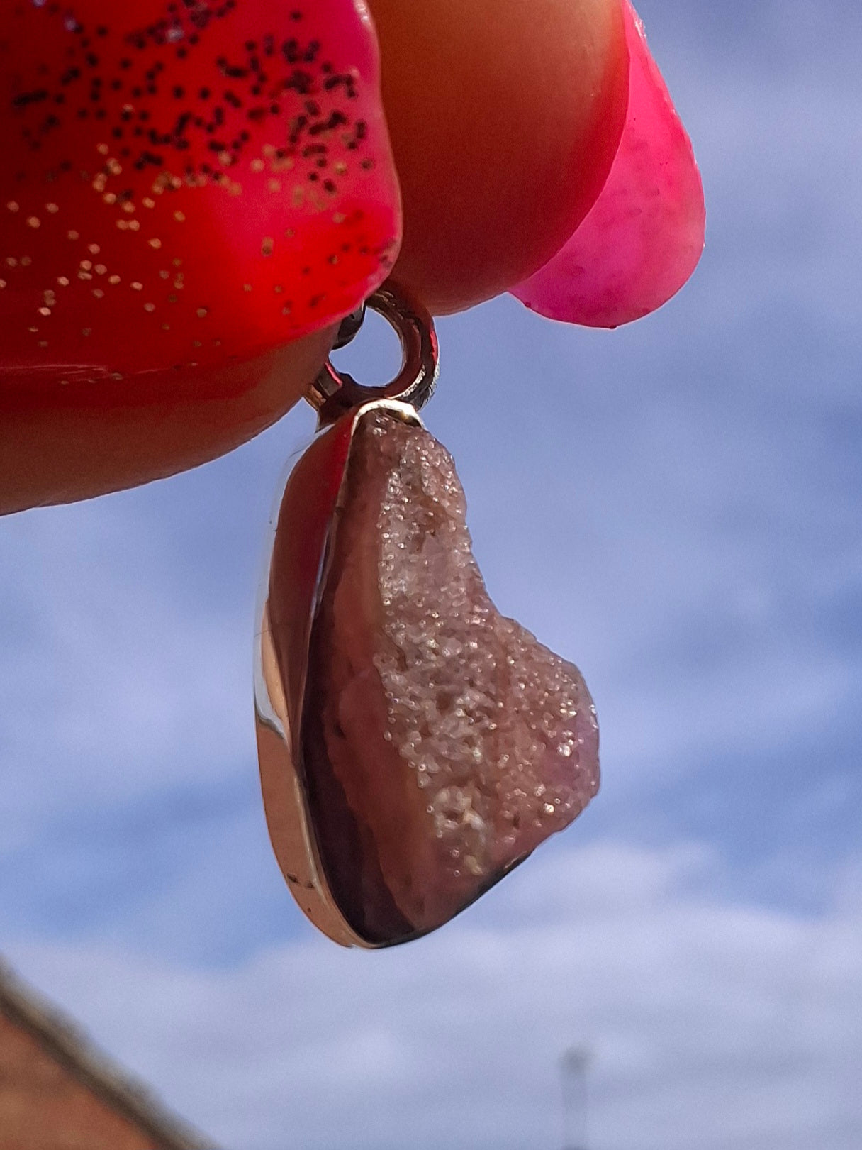 Pink Tourmaline Pendant, 925 Silver, Crystal (Ref: PT95)