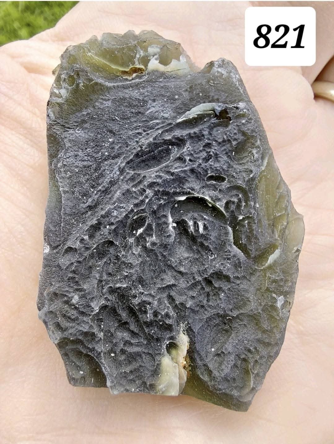 Moldavite Piece, VELVET HURKA, 24.48g, Tektite (Ref: 829)