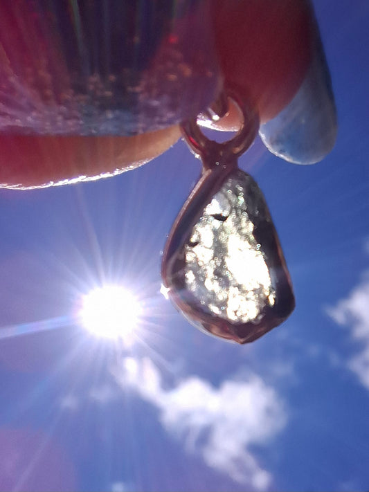 Moldavite Pendant, 925 Silver, Tektite (Ref: P76)