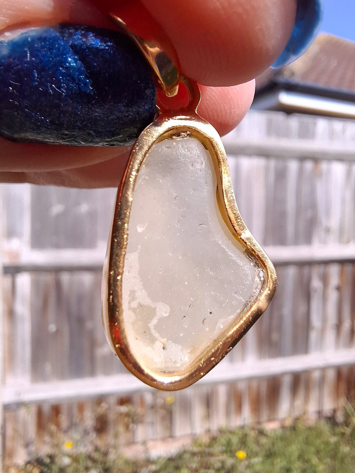 Libyan Desert Glass Pendant, 14K GOLD Plated, Tektite (Ref: LP120)