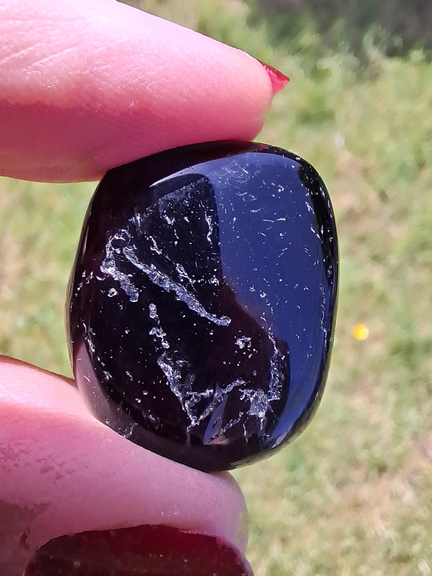 Black Tourmaline, Tumble Stone, Crystal (Ref: T215)