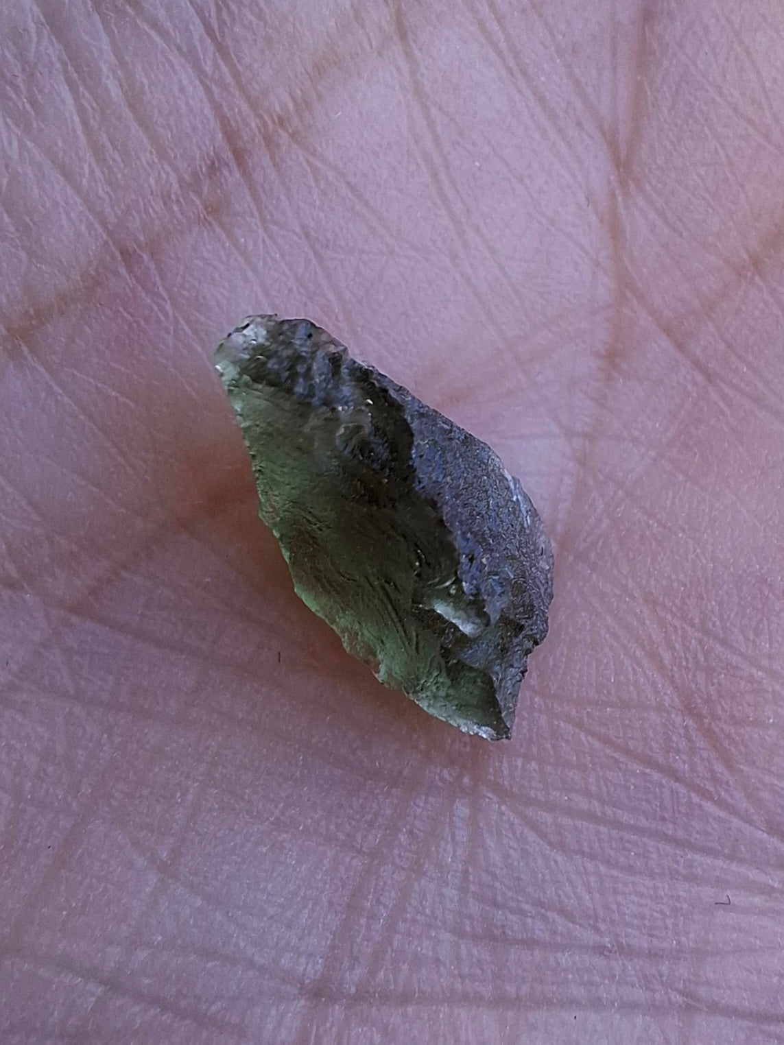 Moldavite Piece, 0.51g, Tektite (Ref: 1450)