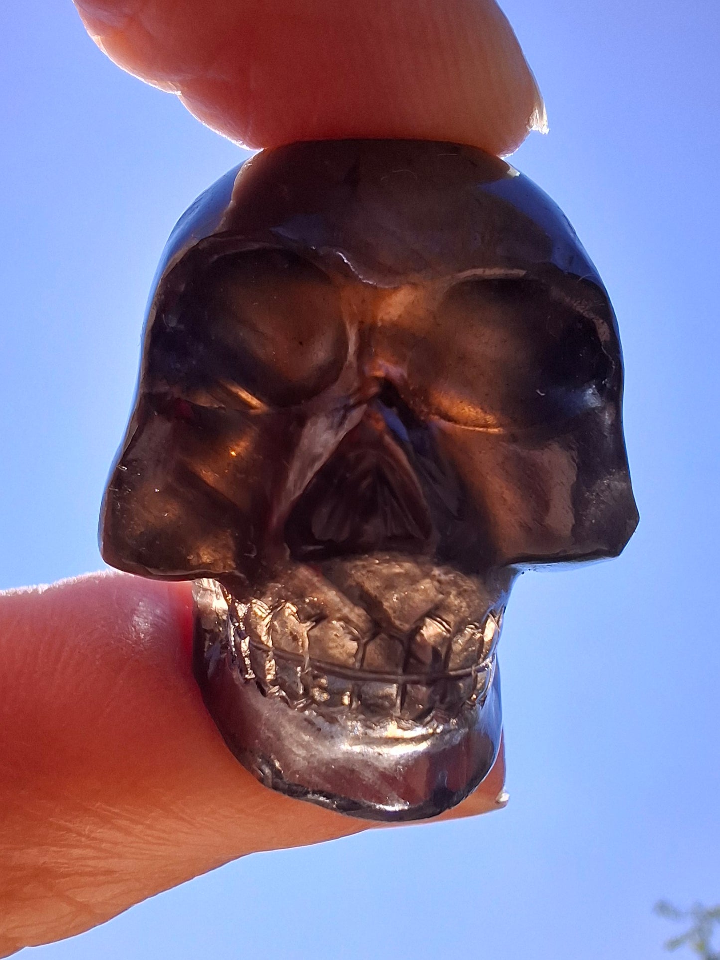 Agni Manitite SKULL Carving, 18.88g, Crystal (Ref: Ag S4)