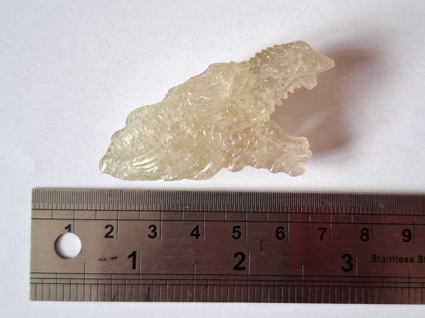 Libyan Desert Glass DRAGON HEAD carving, 22.42g, Tektite (Ref: Dragon 2)