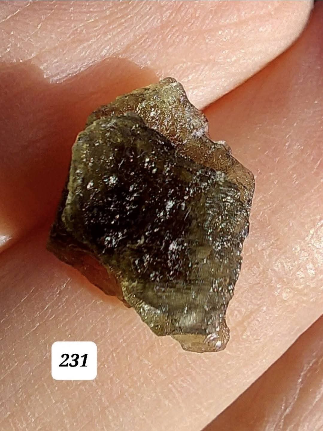 Moldavite Piece, 0.87g, Tektite (Ref: 231)