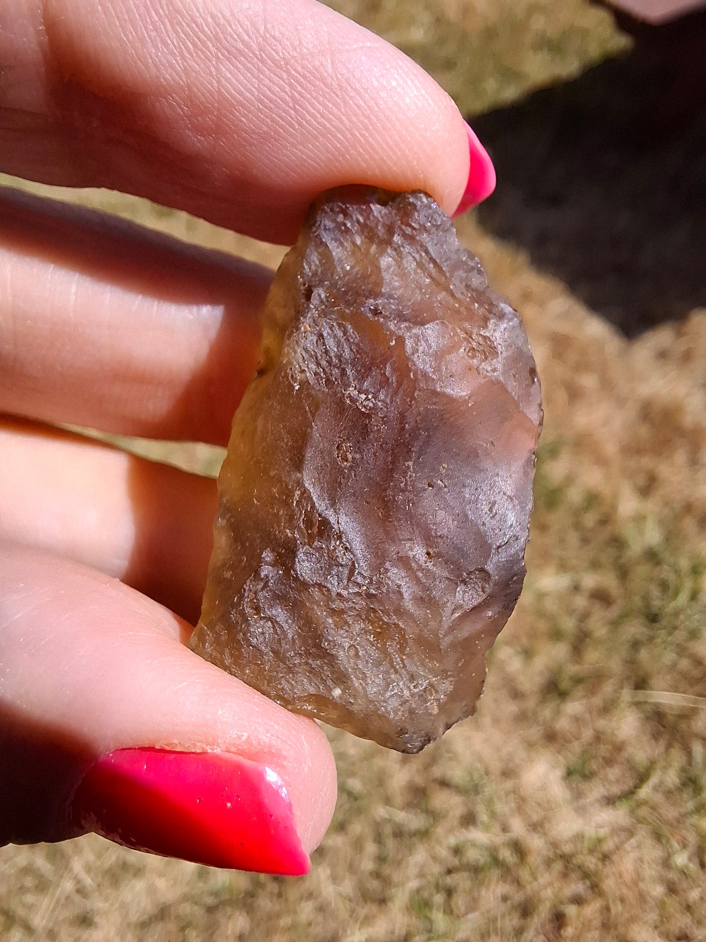 Libyan Desert Glass (darker) Piece, 11.69g, Tektite (Ref: L1366)