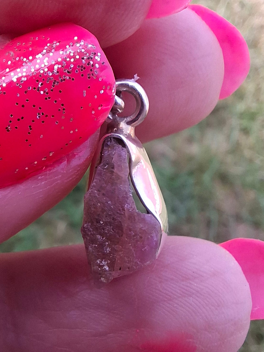 Pink Tourmaline Pendant, 925 Silver, Crystal (Ref: PT95)