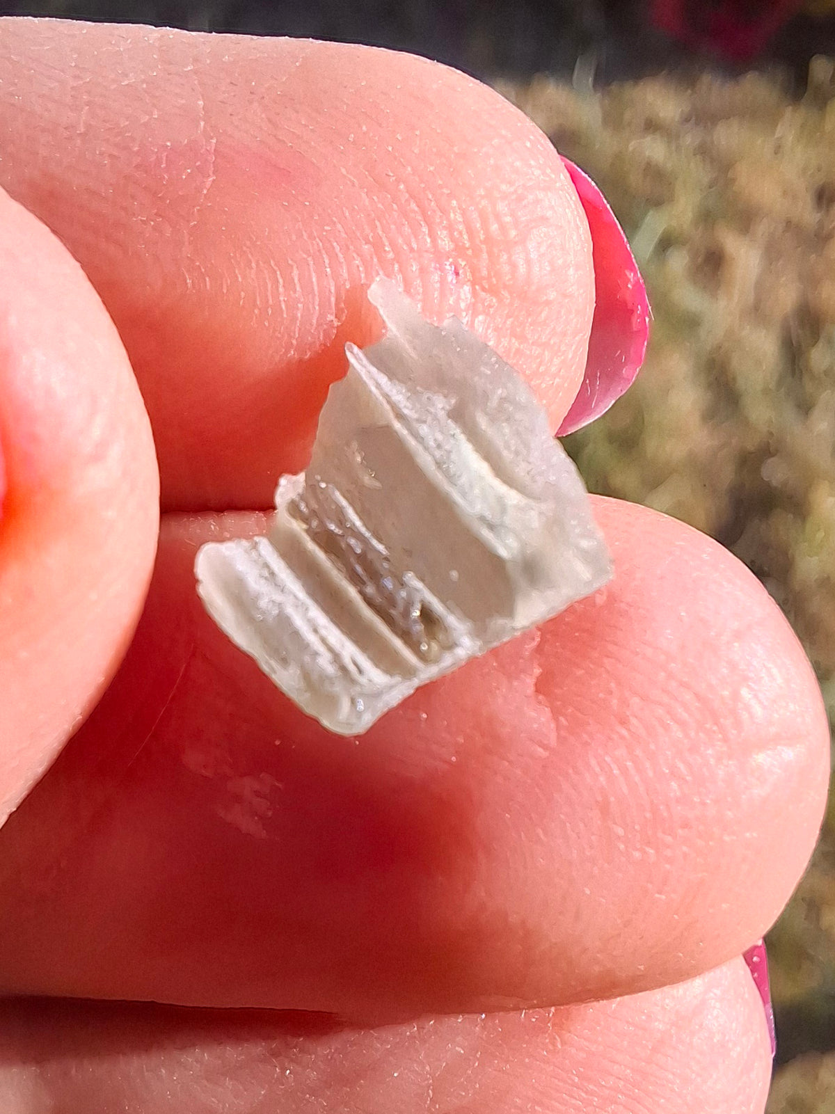 Moldavite Piece, SNOWFLAKE, FROSTED, BRUSNA, 0.28g, Tektite (Ref: 1504)