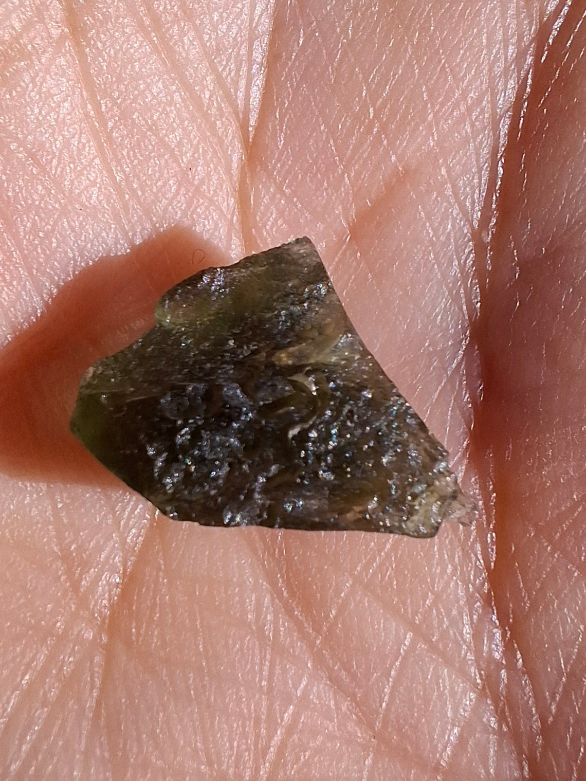 Moldavite Piece, 0.81g, Tektite (Ref: 1449)