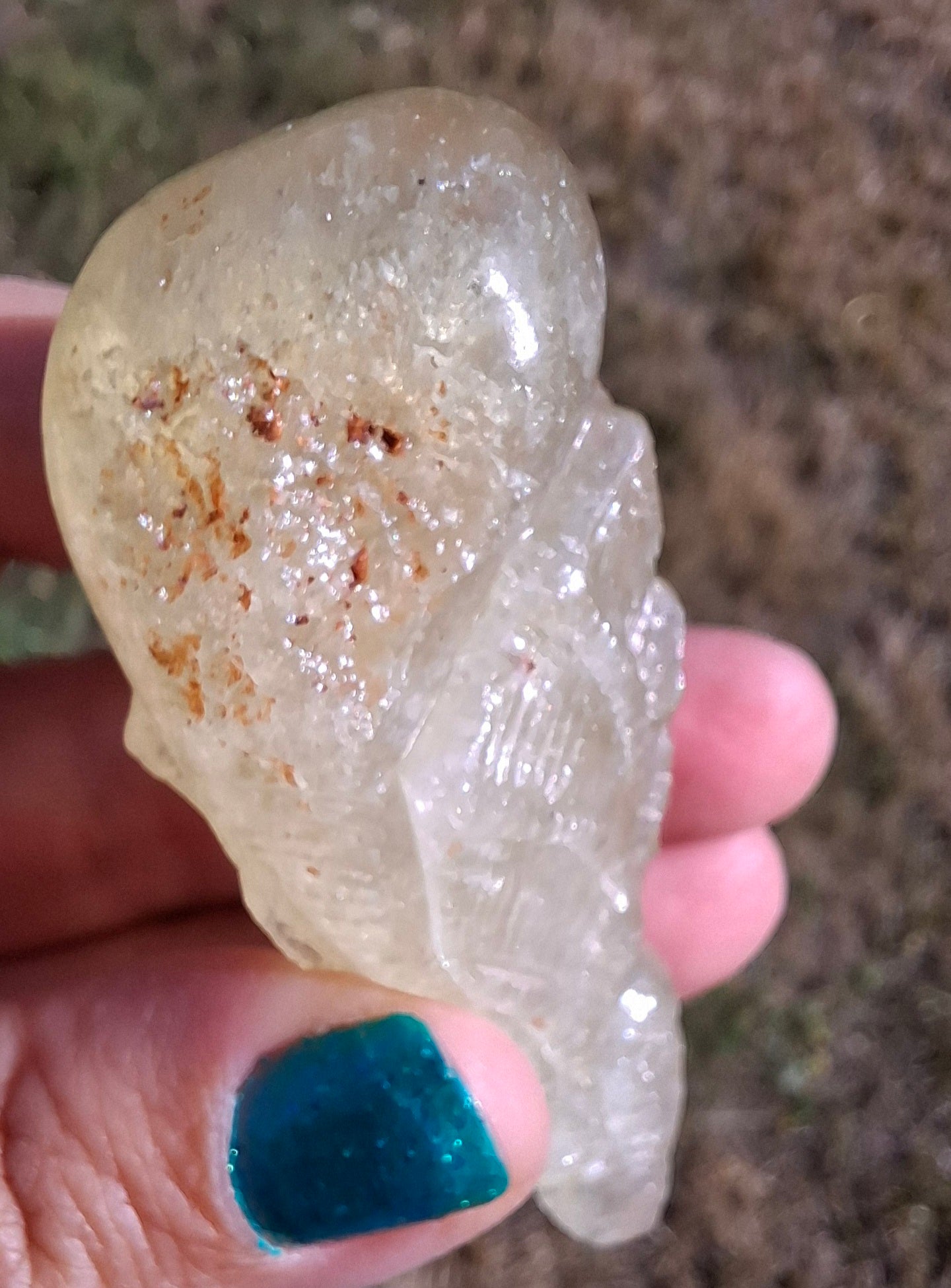Libyan Desert Glass DRAGON HEAD carving, 48.11g, Tektite (Ref: Dragon4)