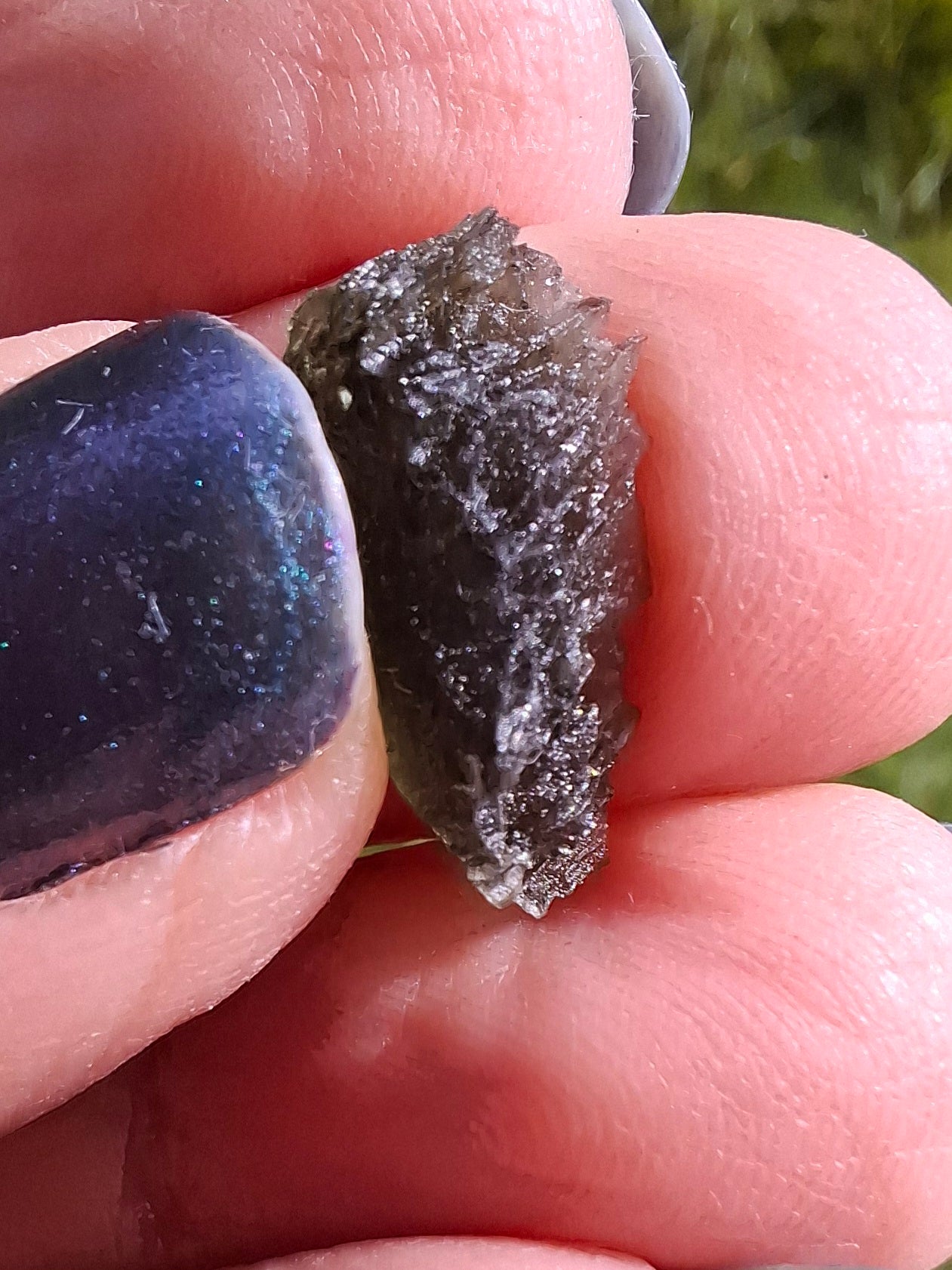 Moldavite Piece, 0.98g, Tektite (Ref: 1388)