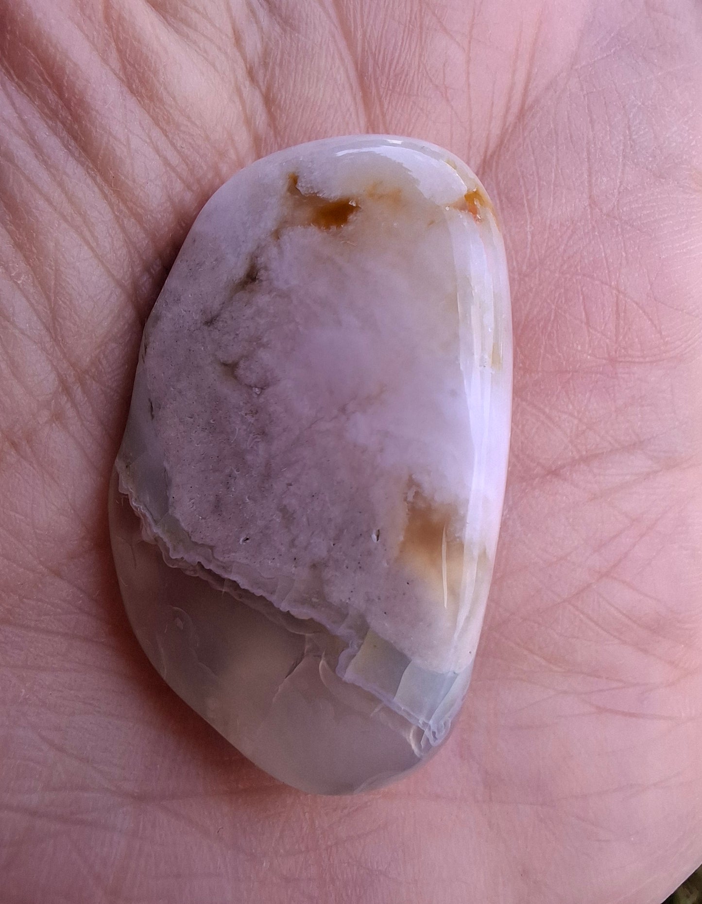 Flower Agate, Tumble Stone, Crystal (Ref: T77)