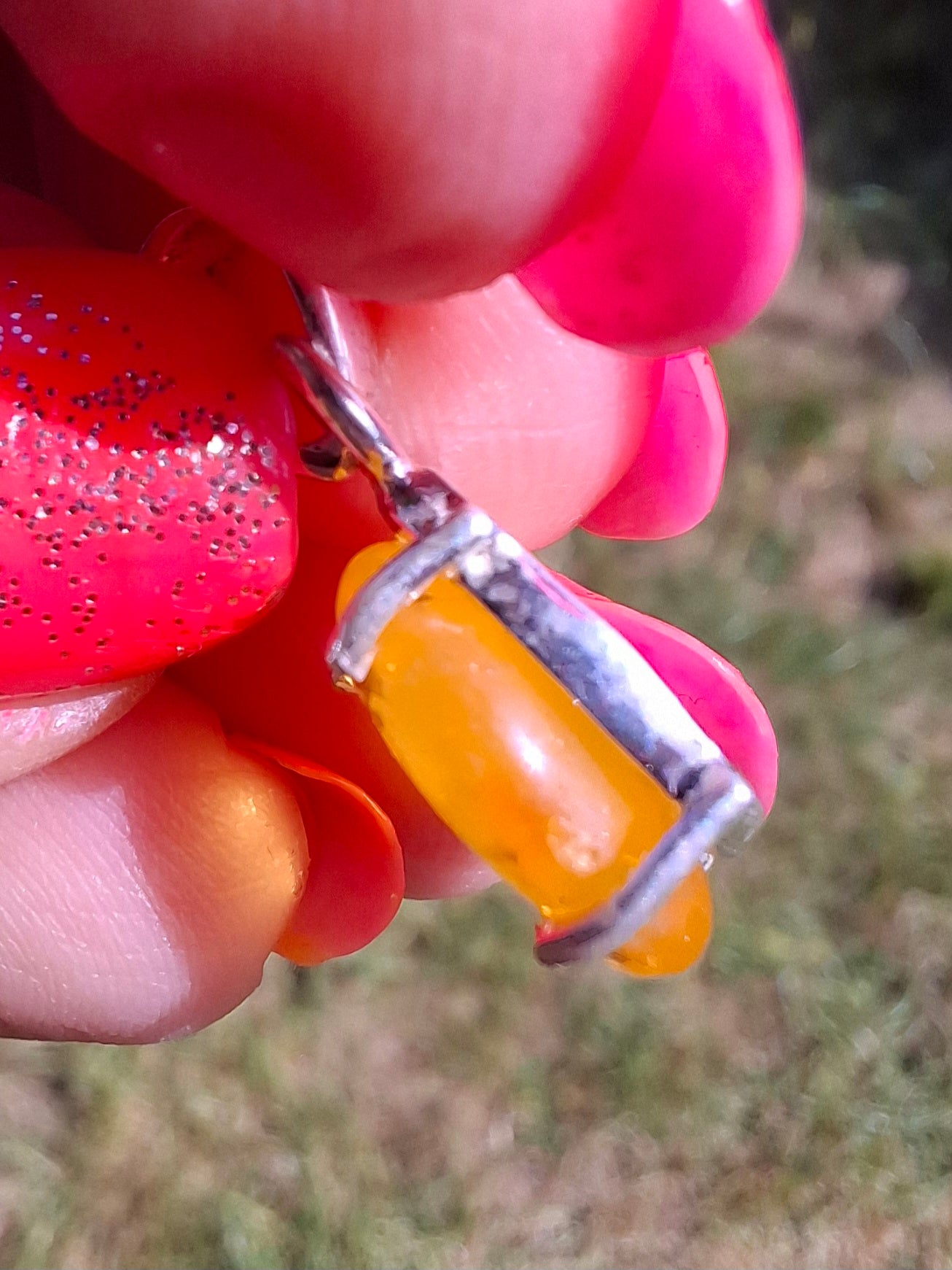 Baltic Amber Pendant, 925 Silver, Fossil (Ref: AP20)