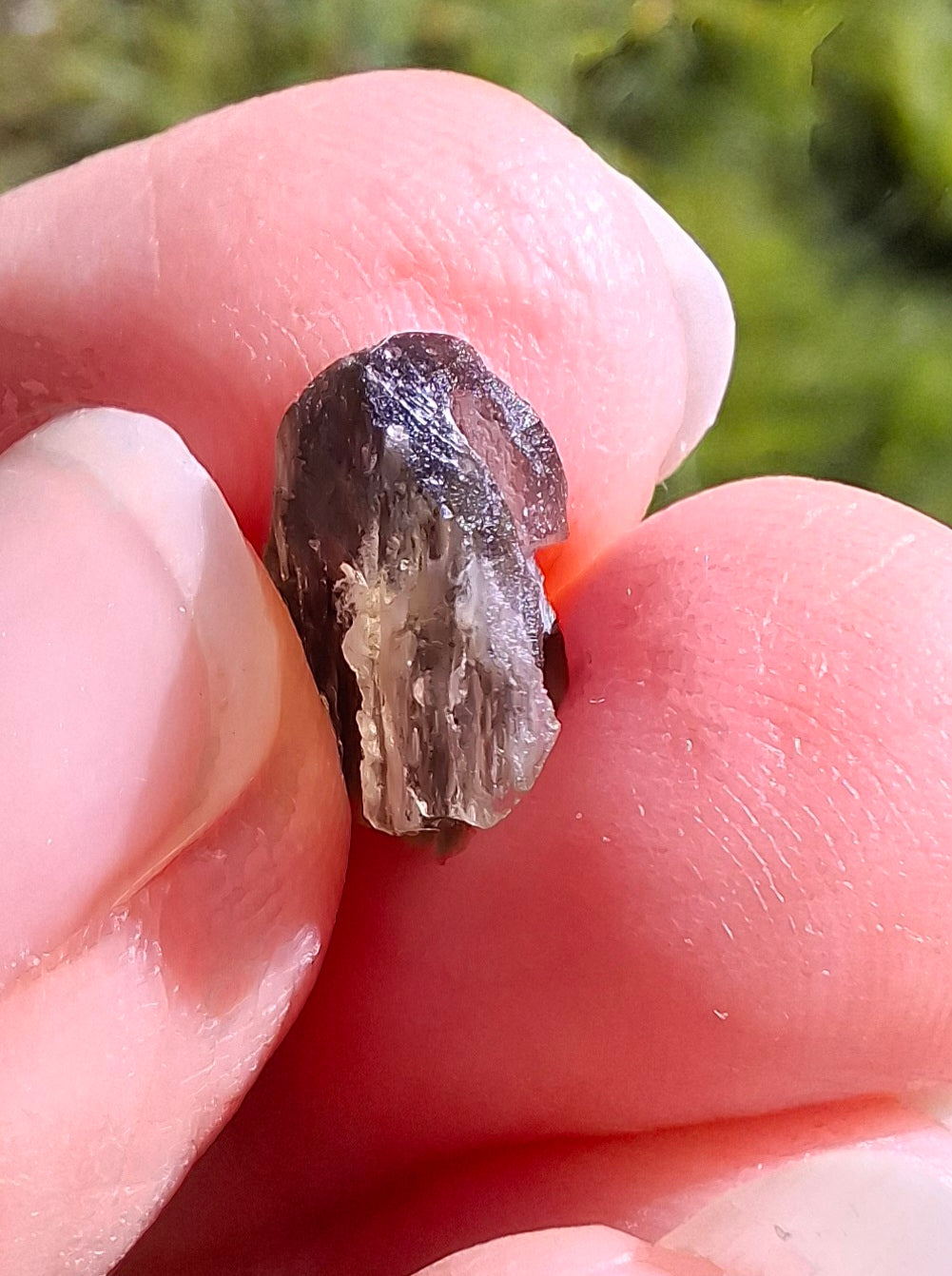 DRILLED, Moldavite Piece, 0.80g, Tektite (Ref: D24)