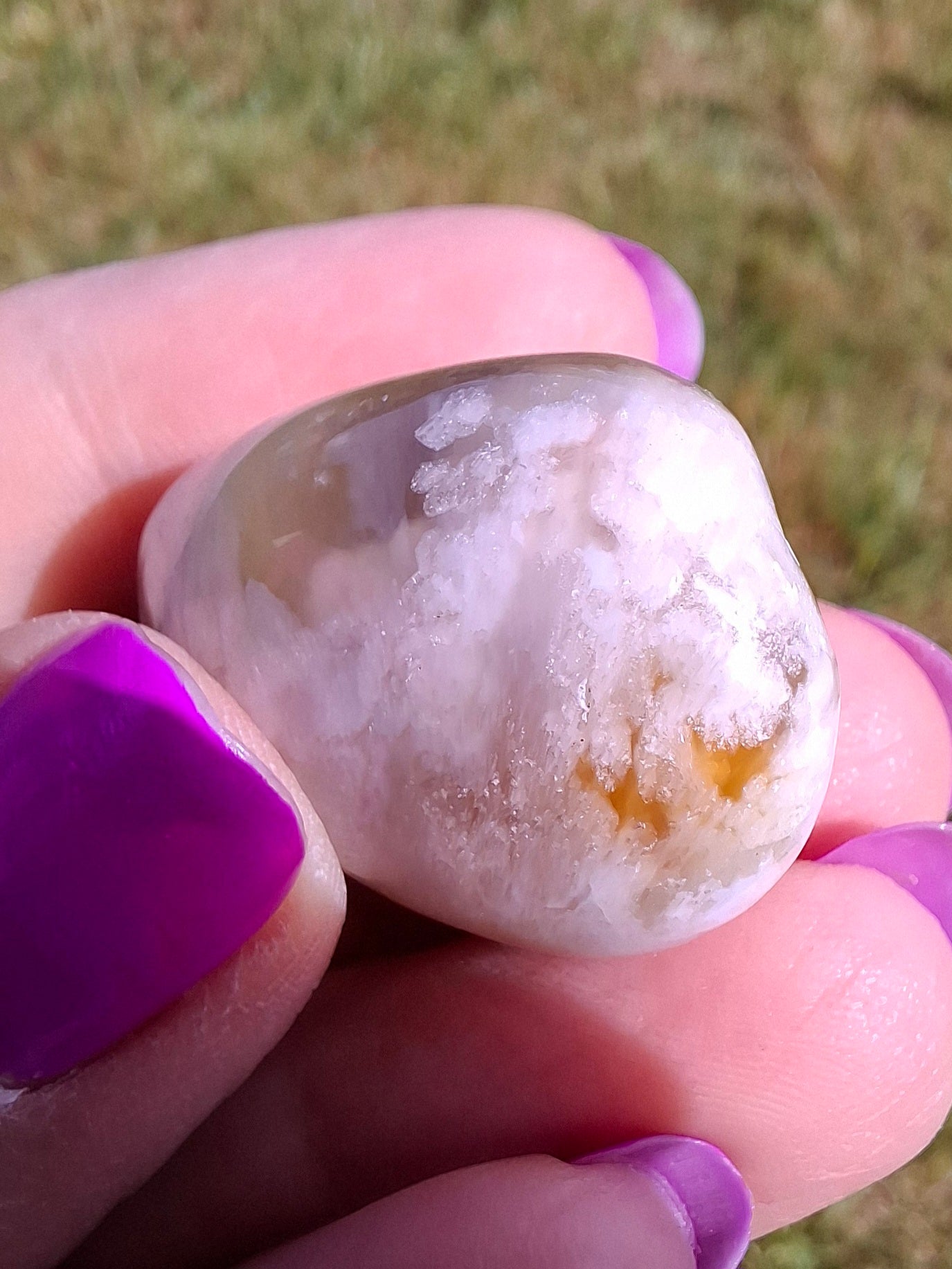 Flower Agate, Tumble Stone, Crystal (Ref: T70)