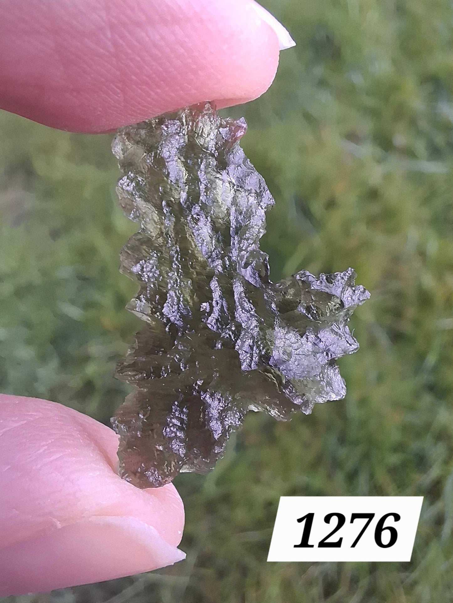 Moldavite Piece, JEZKOVNA BESEDNICE, 1.62g, Tektite (Ref: 1276)