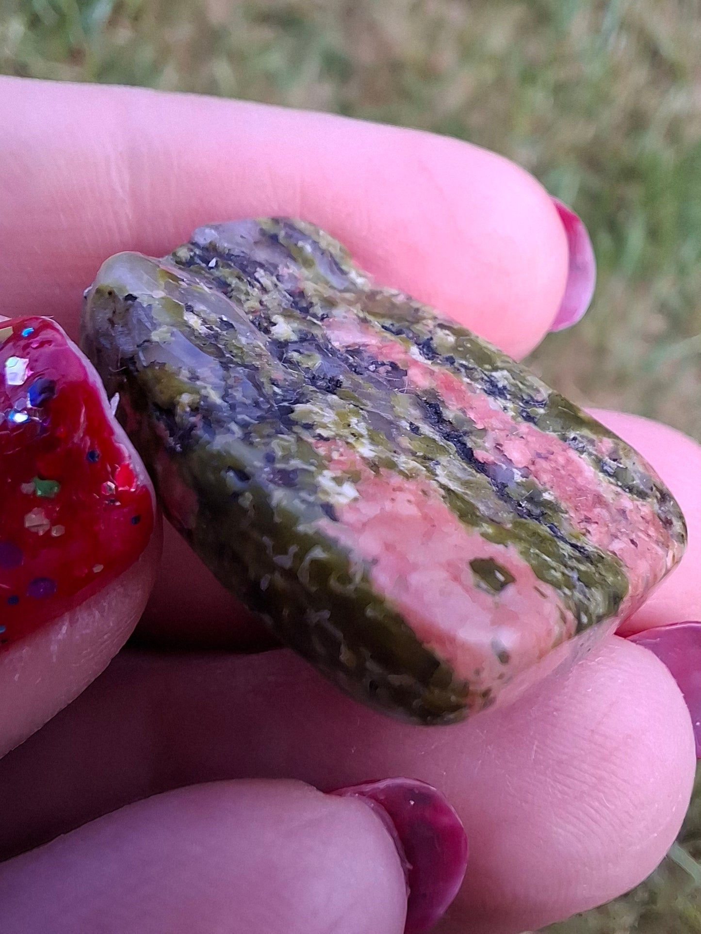 Unakite, Tumble Stone, Crystal (Ref: T182)