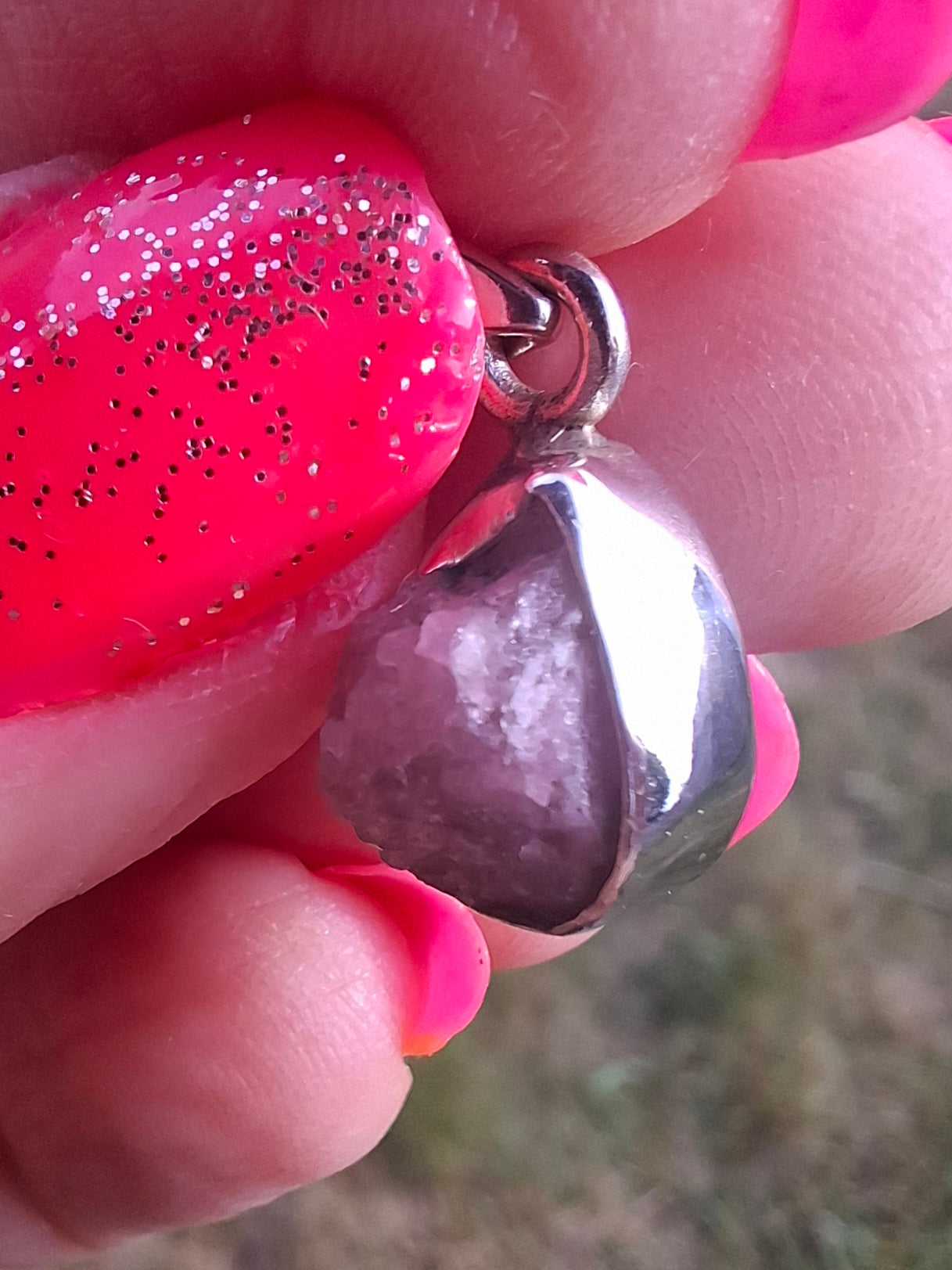 Pink Tourmaline Pendant, 925 Silver, Crystal (Ref: PT85)