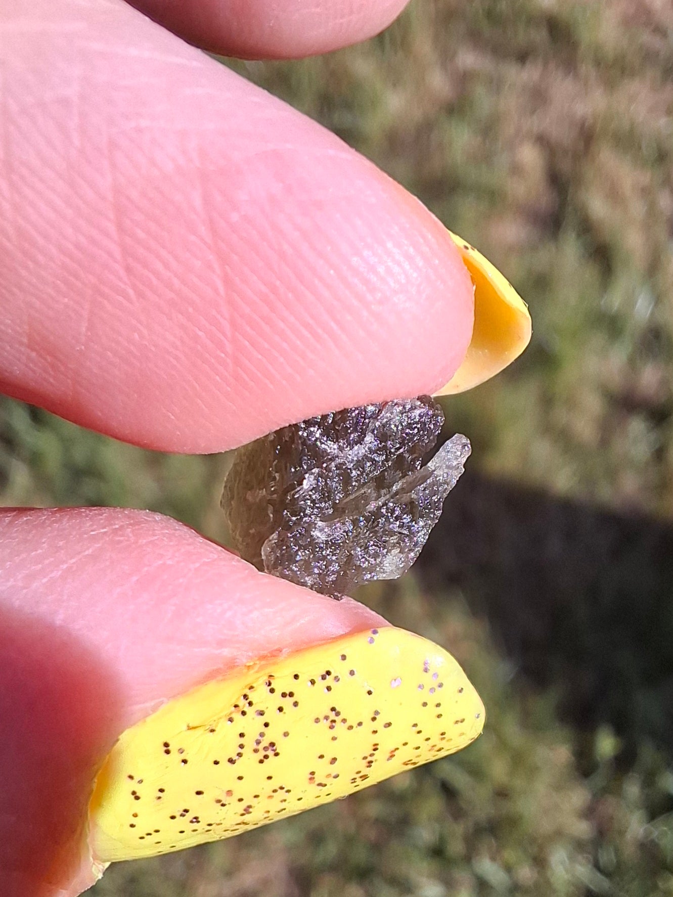 Moldavite small Piece, 0.41g, Tektite (Ref: 1482)