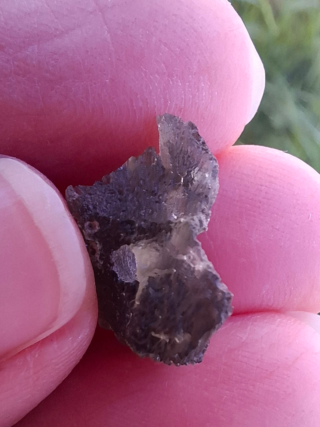 DRILLED, Moldavite Piece, 1.13g, Tektite (Ref: D7)