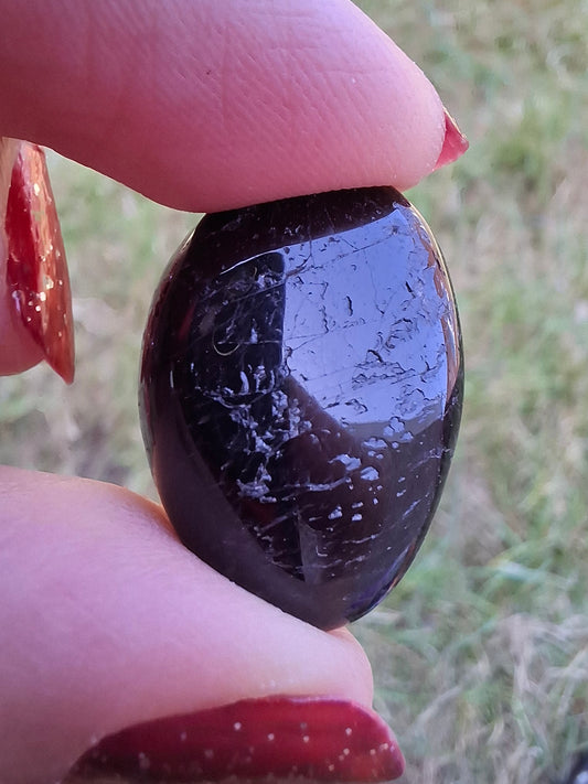 Black Tourmaline, Tumble Stone, Crystal (Ref: T223)