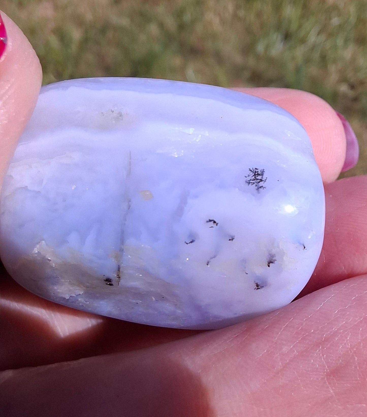 Blue Lace Agate, Tumble Stone, Crystal (Ref: T142)