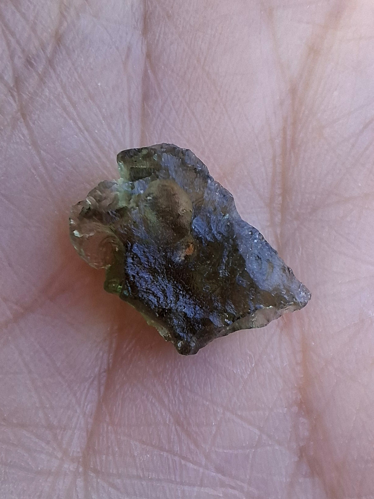 Moldavite Piece, 0.82g, Tektite (Ref: 1454)