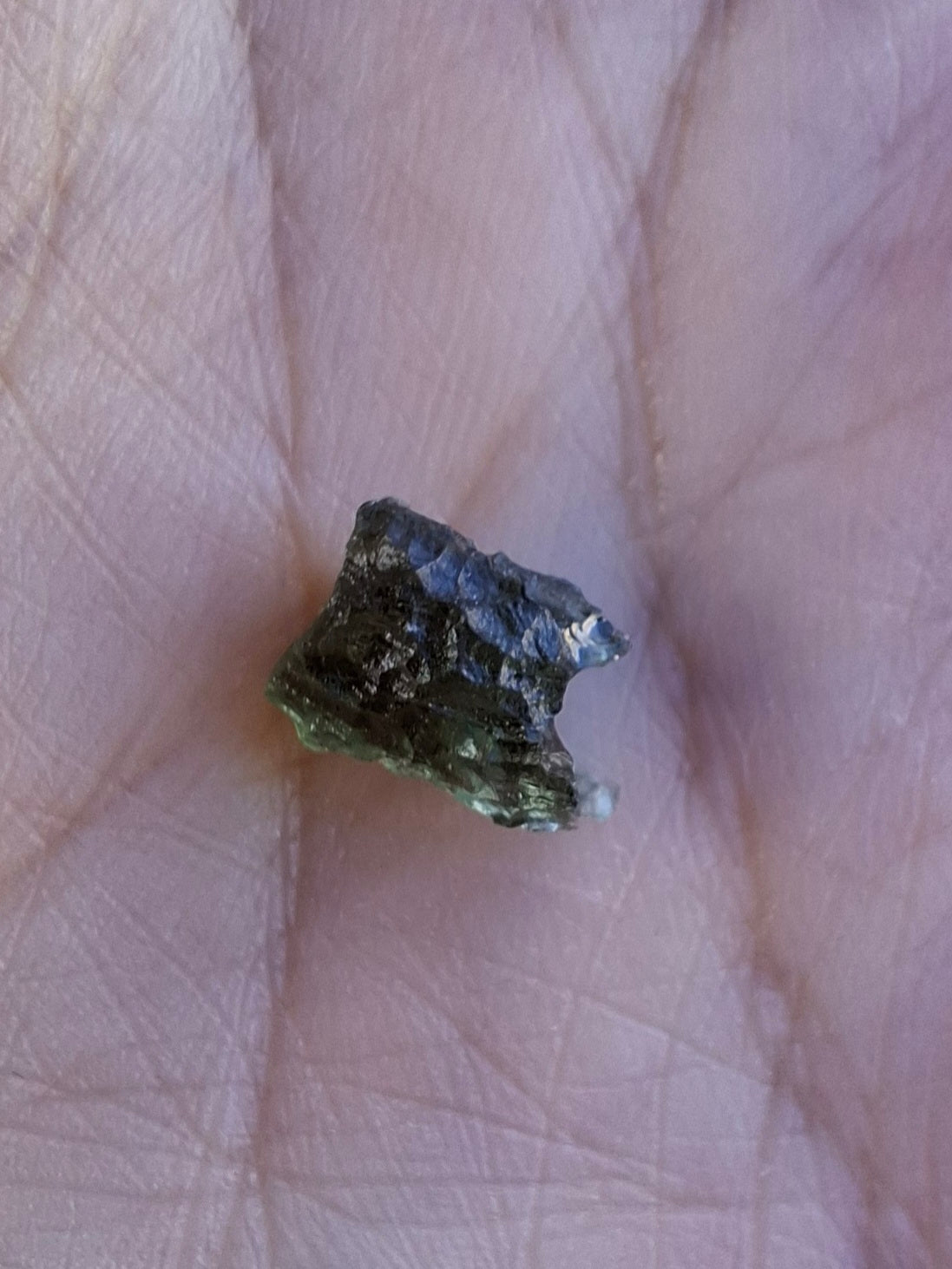 Moldavite small Piece, 0.40g, Tektite (Ref: 1458)