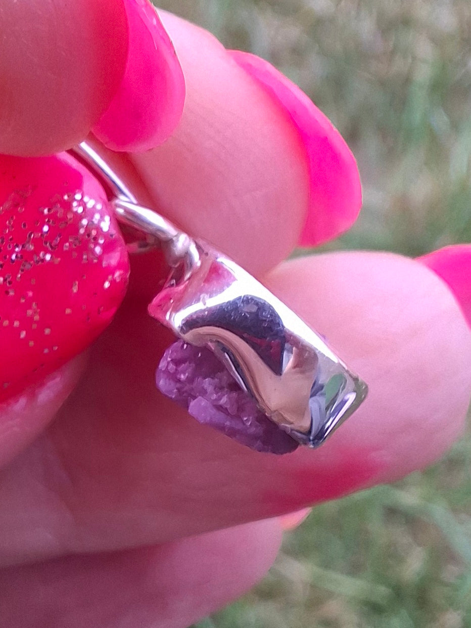 Pink Tourmaline Pendant, 925 Silver, Crystal (Ref: PT18)