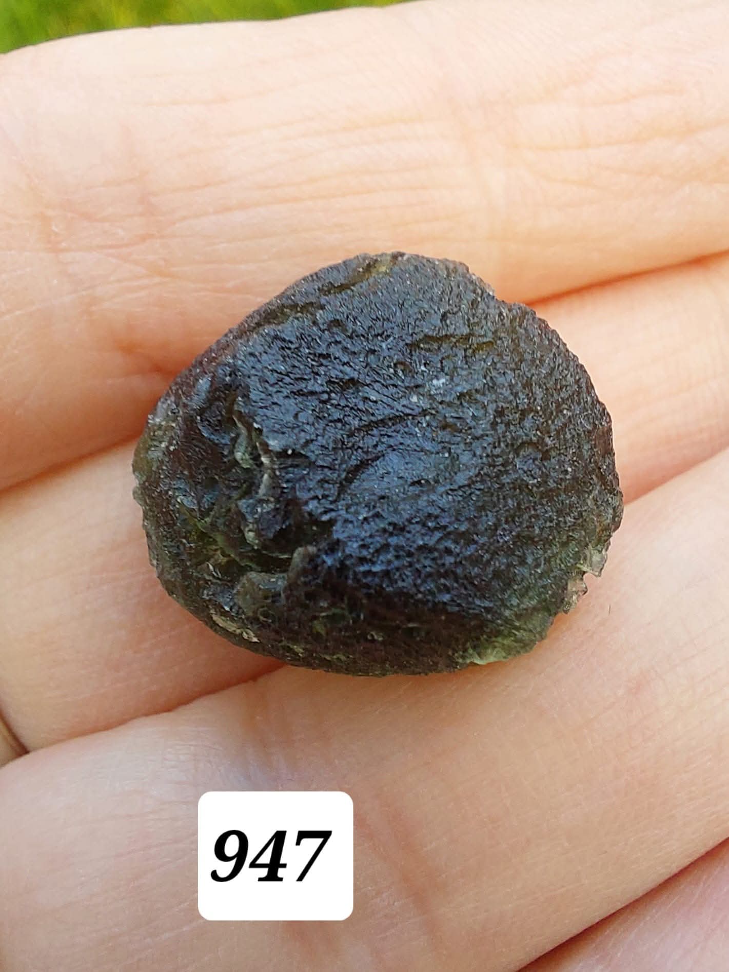 Moldavite Piece, NESMEN,  5.48g, Tektite (Ref: 947)