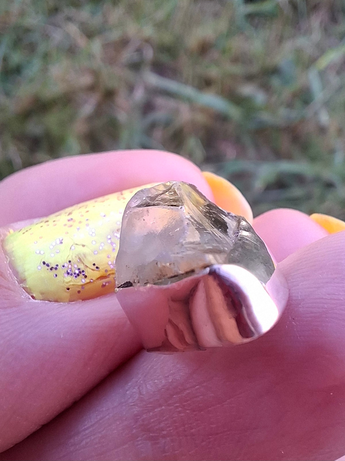 Libyan Desert Glass Pendant, 925 Silver, Tektite (Ref: LP97)