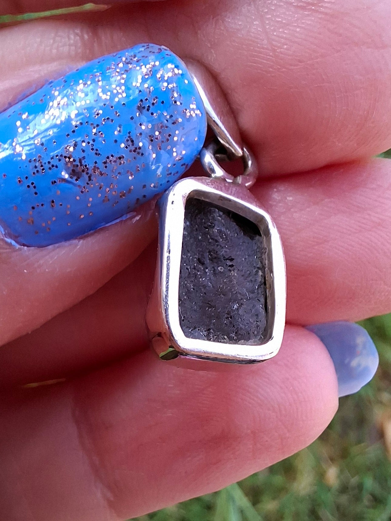 Moldavite Pendant, 925 Silver, Tektite (Ref: P31)