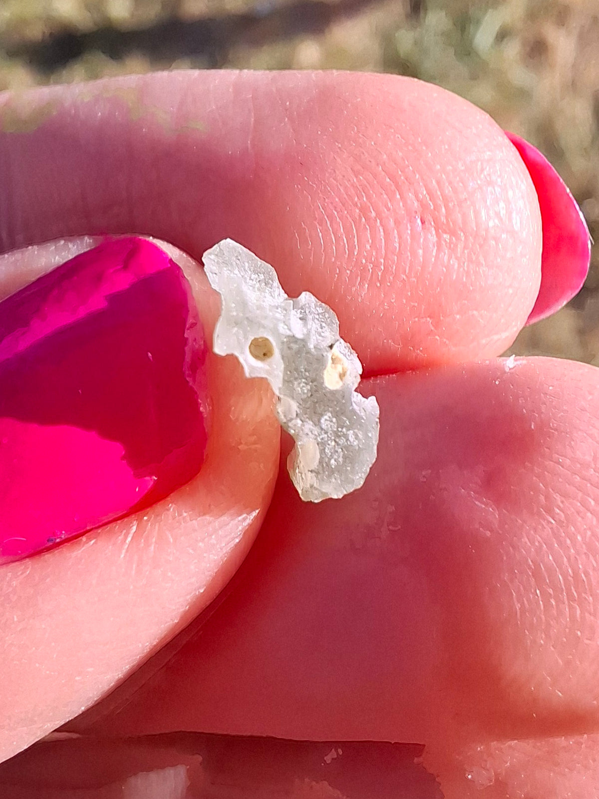 Moldavite Piece, SNOWFLAKE, FROSTED, BRUSNA, 0.28g, Tektite (Ref: 1504)