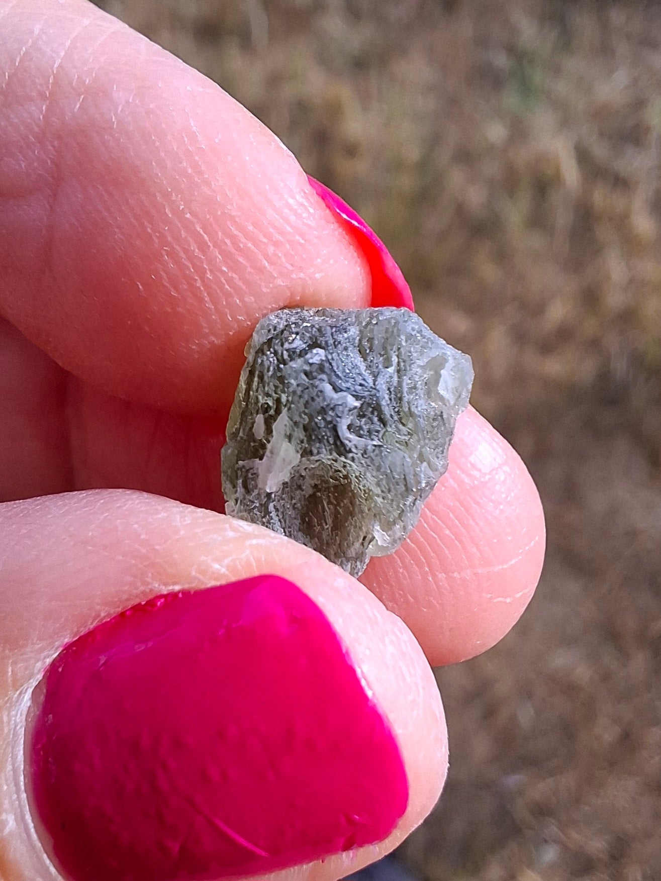 Moldavite Piece, SNOWFLAKE, FROSTED, BRUSNA, Tektite (Ref: 1492)