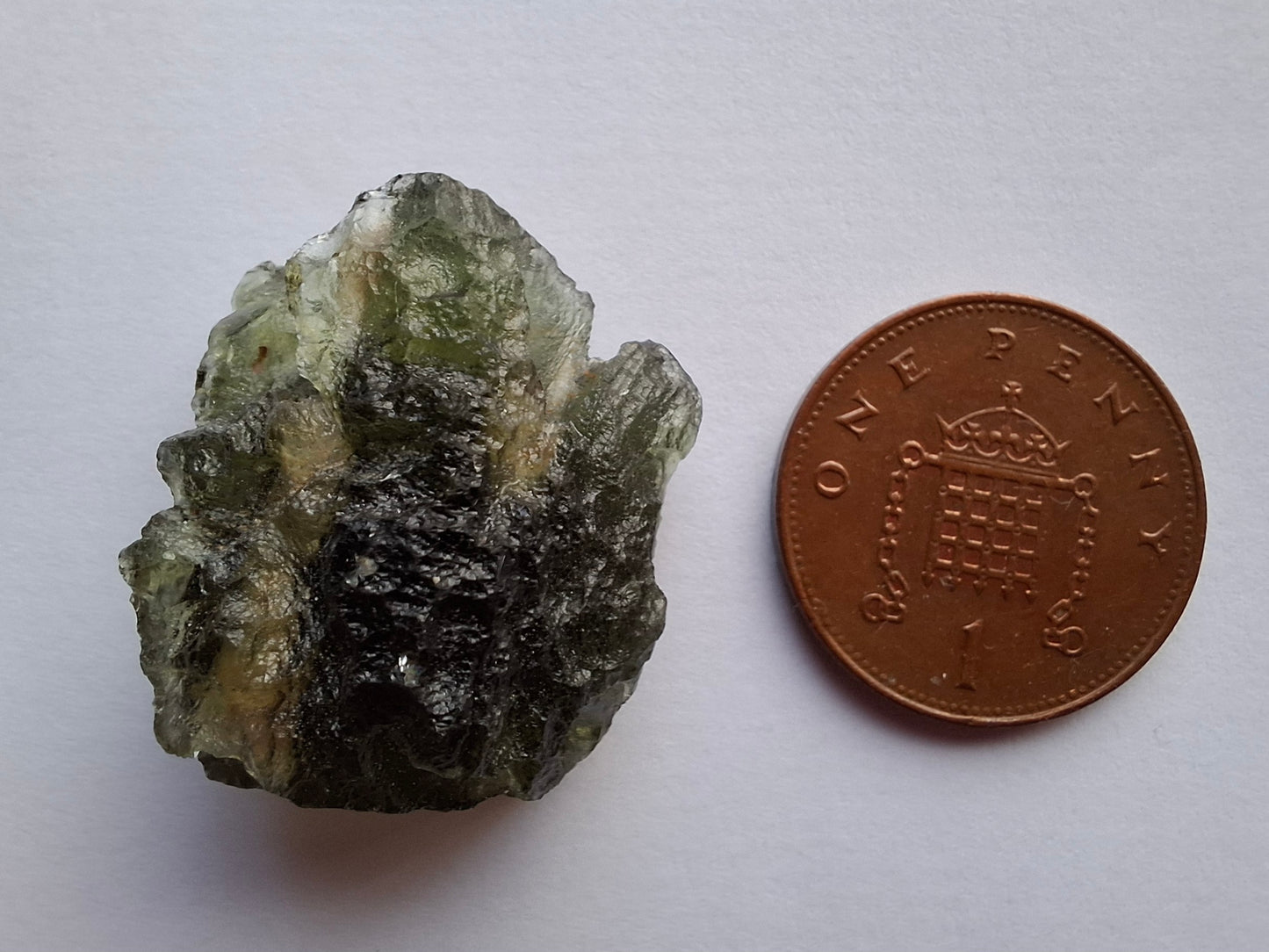 Moldavite Piece, NESMEN, 6.92g, Tektite (Ref: 1375)