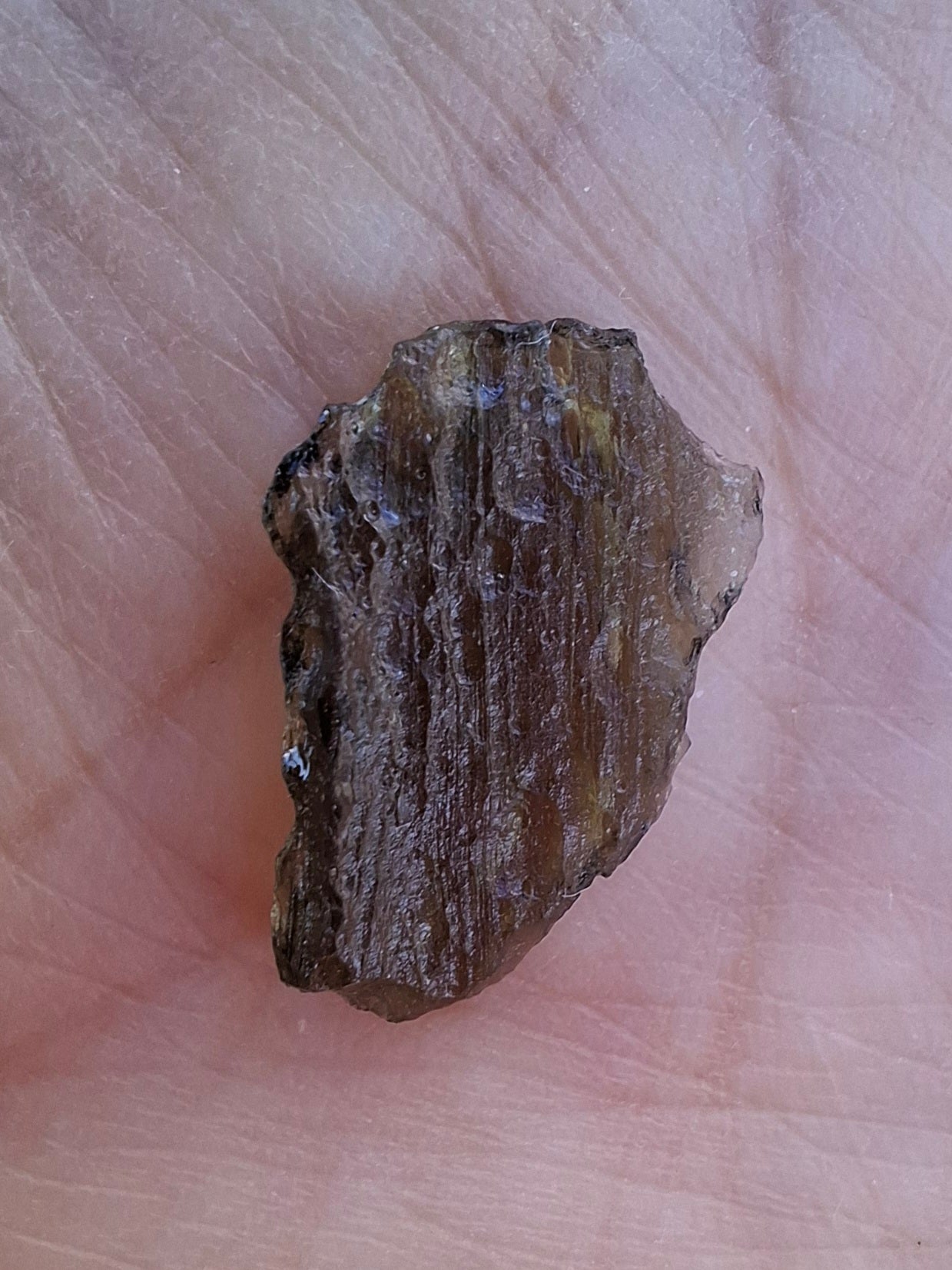 Moldavite Piece, 0.74g, Tektite (Ref: 1378)
