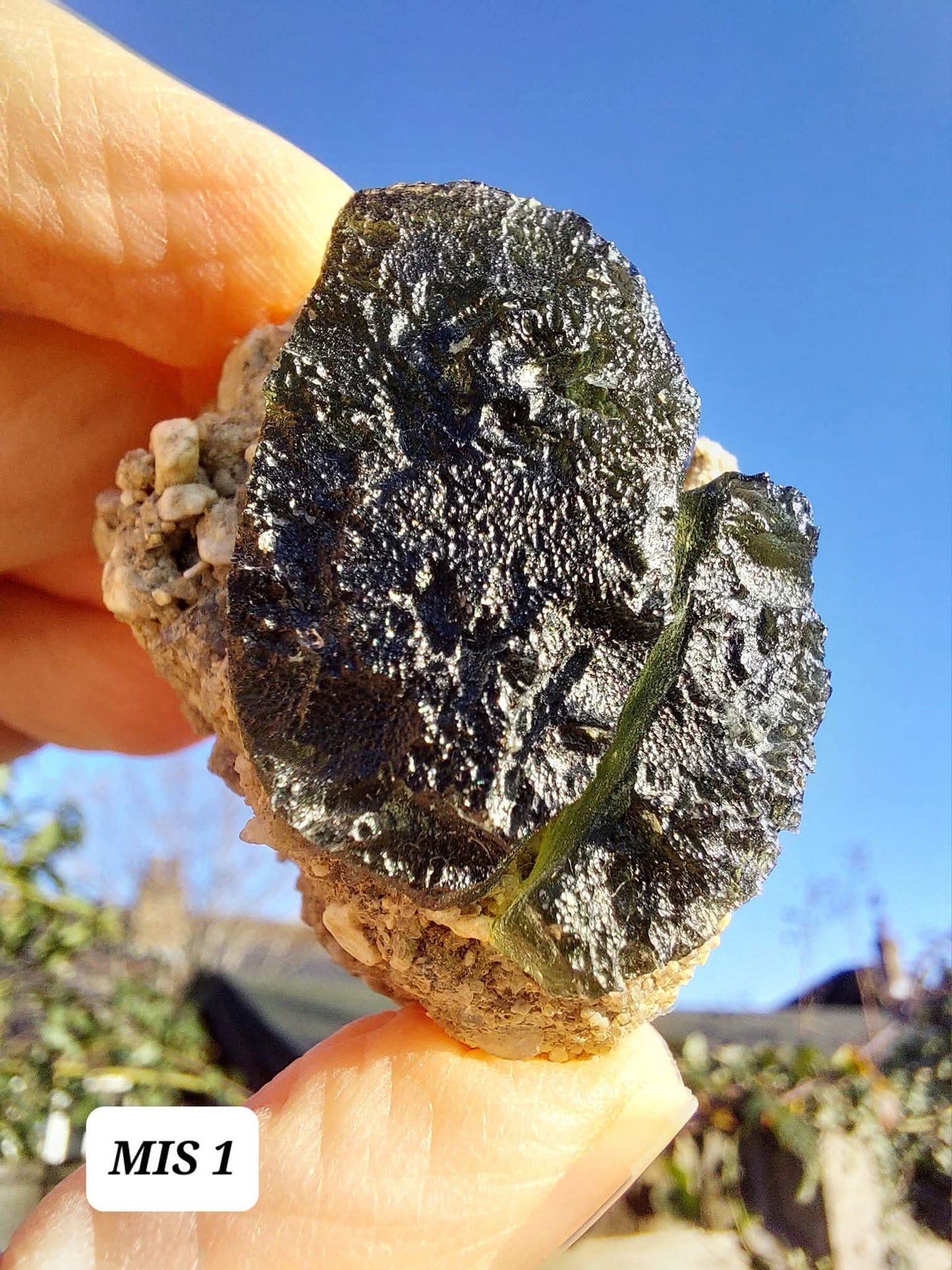 Moldavite In-Situ (in matrix), Besednice, Est-13g, Tektite (Ref: MIS1)