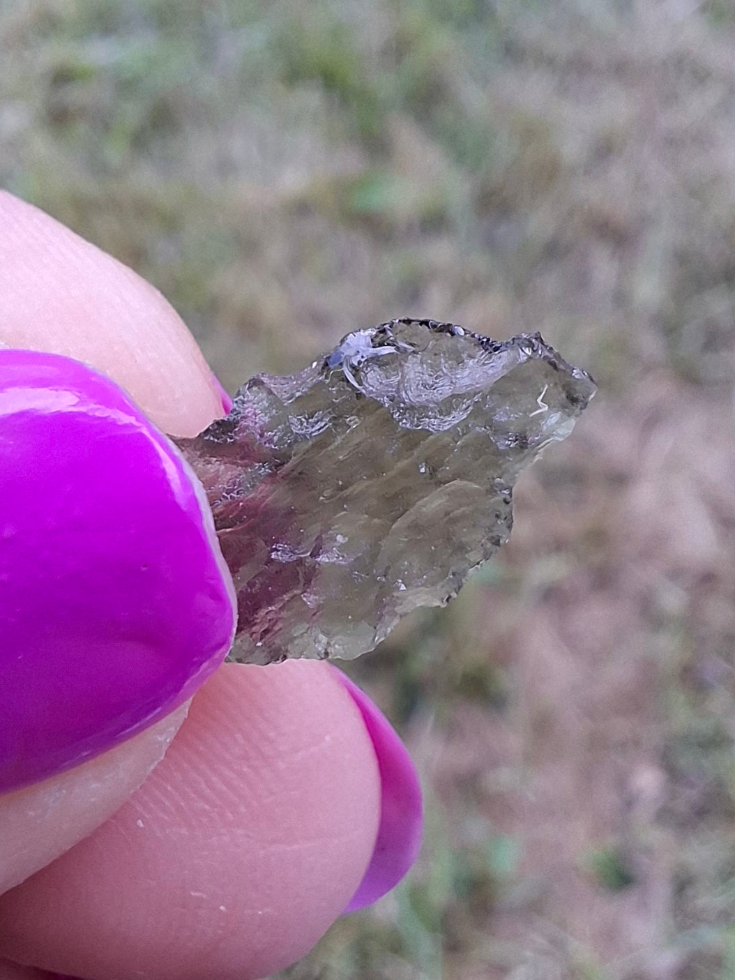 Moldavite Piece, 0.43g, Tektite (Ref: 1435)