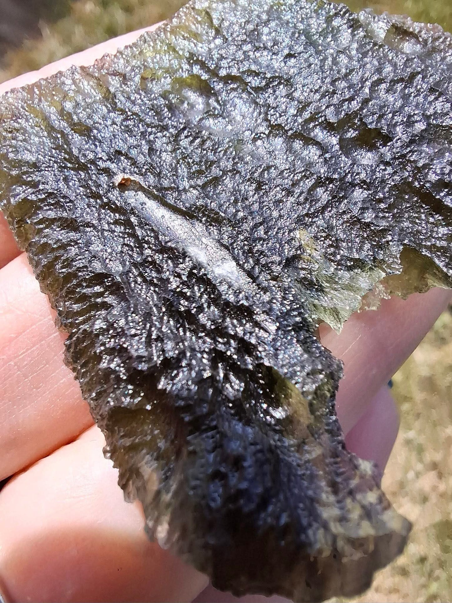 Moldavite Piece, ANGEL CHIME, CHLUM MAROUSKOVO POLE, 23.61g, Tektite (Ref: 1165)