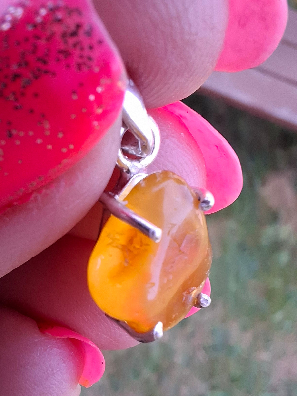 Baltic Amber Pendant, 925 Silver, Fossil (Ref: AP28)