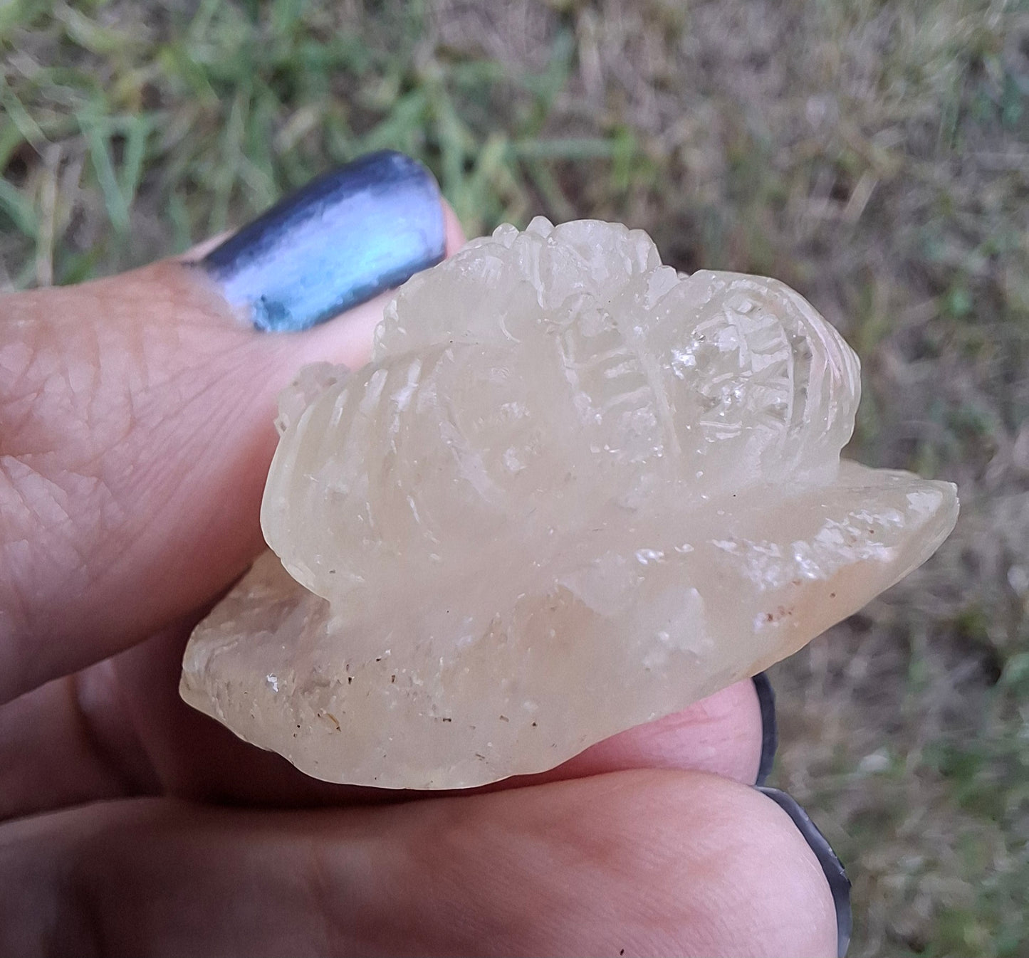 Libyan Desert Glass GANESHA carving, 20.76g, Tektite (Ref: Ganesha4)
