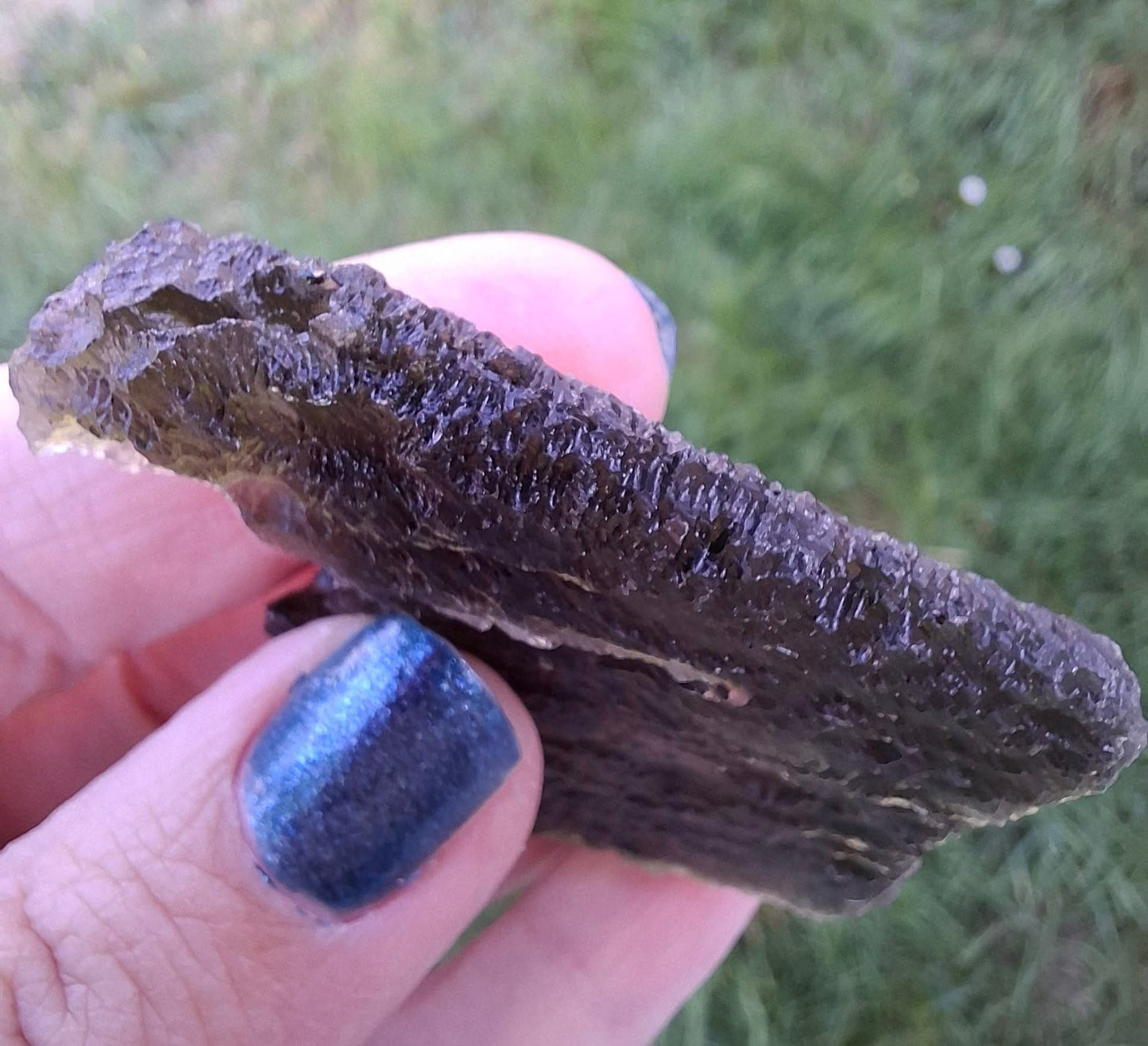 Moldavite Piece, ANGEL CHIME, CHLUM MAROUSKOVO POLE, 23.61g, Tektite (Ref: 1165)