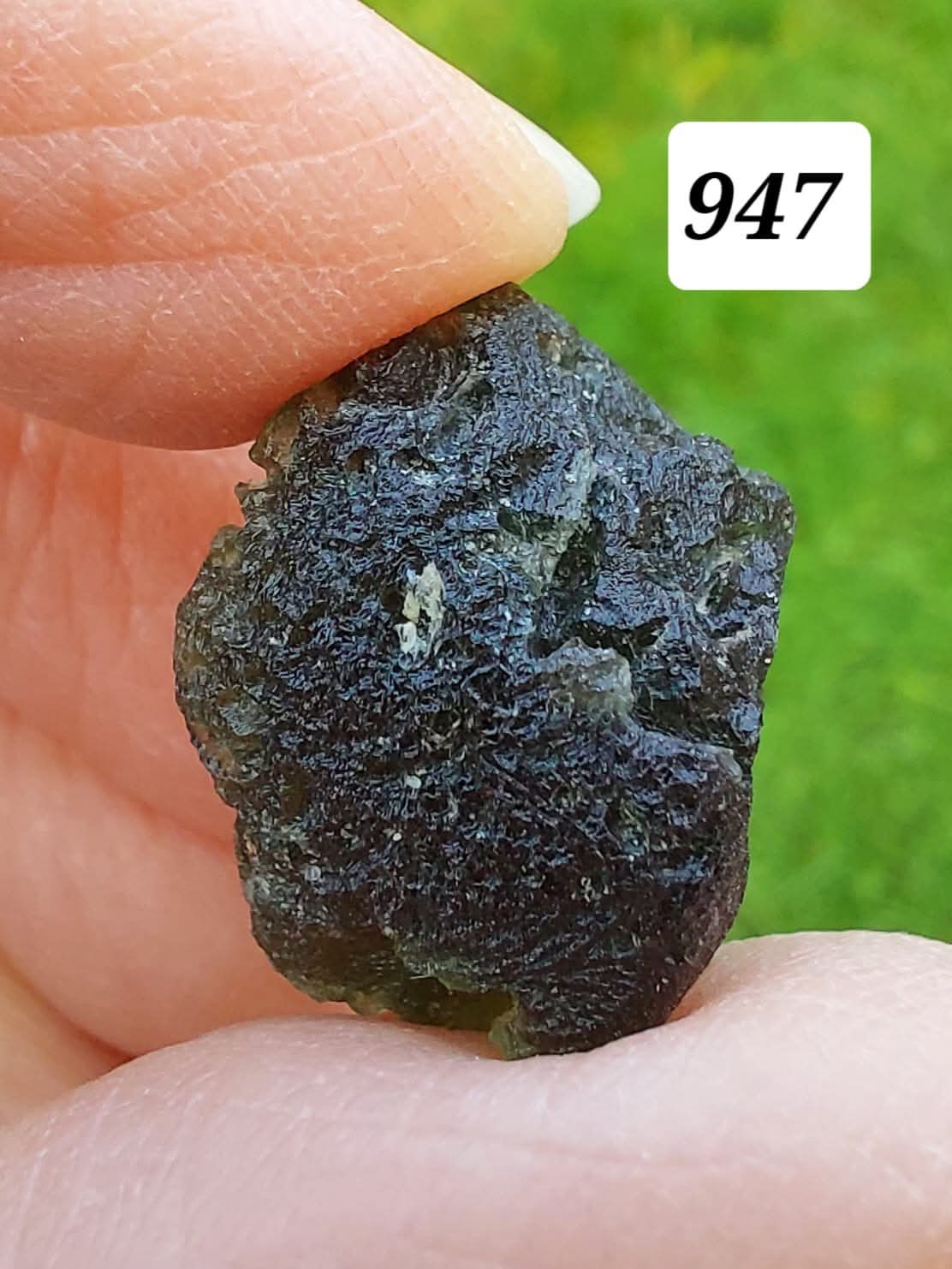 Moldavite Piece, NESMEN,  5.48g, Tektite (Ref: 947)