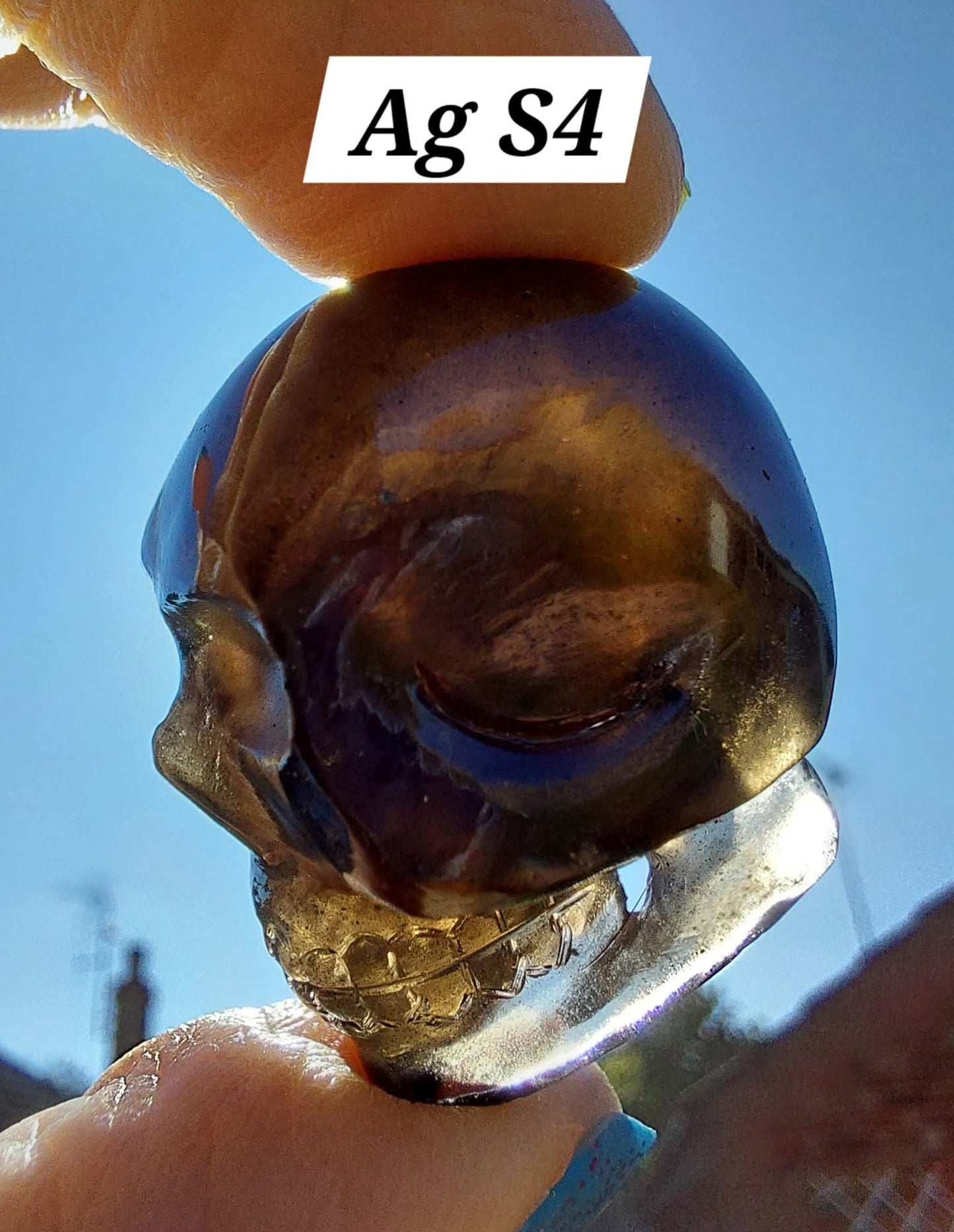 Agni Manitite SKULL Carving, 18.88g, Crystal (Ref: Ag S4)
