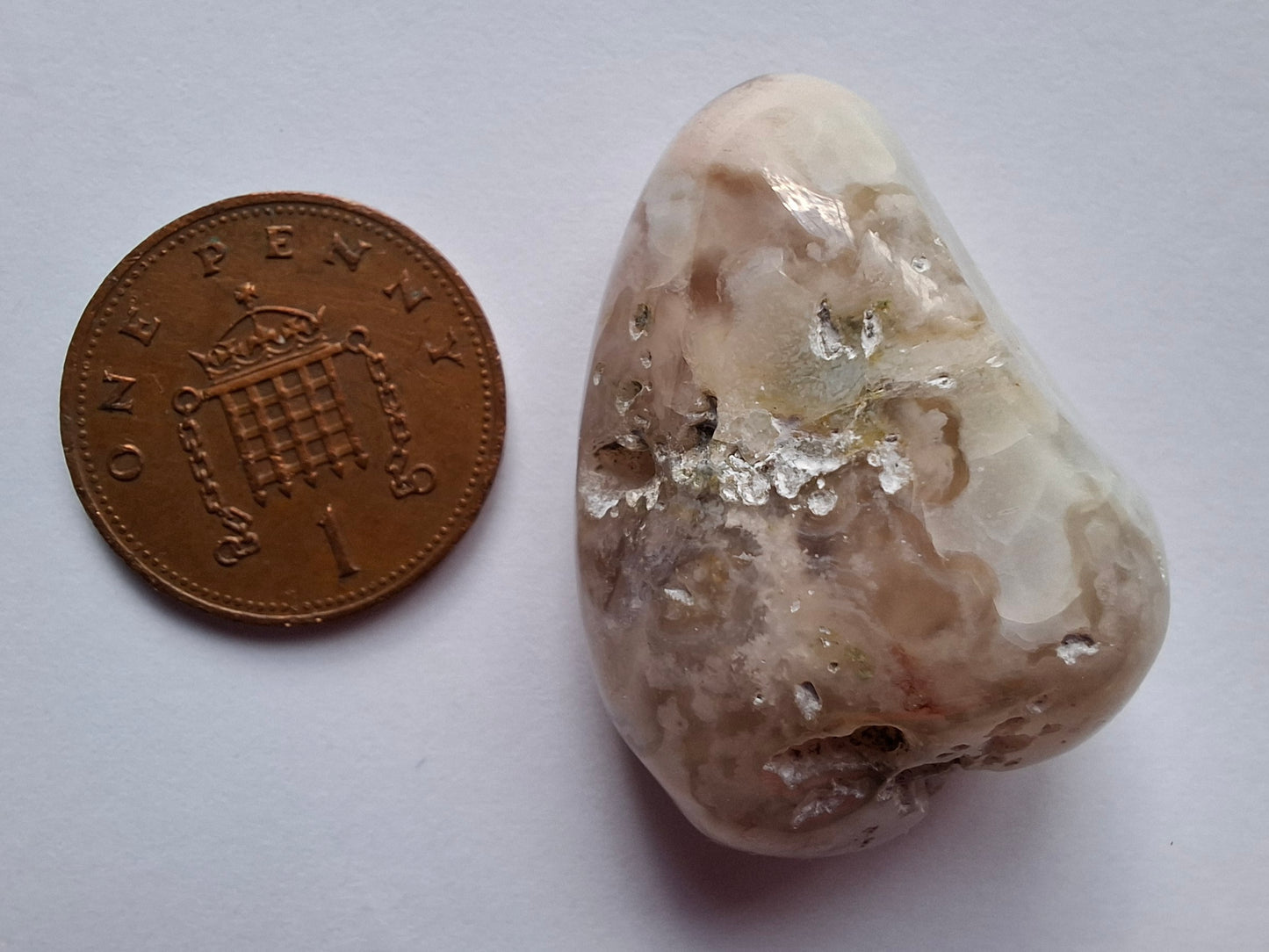Flower Agate, Tumble Stone, Crystal (Ref: T71)