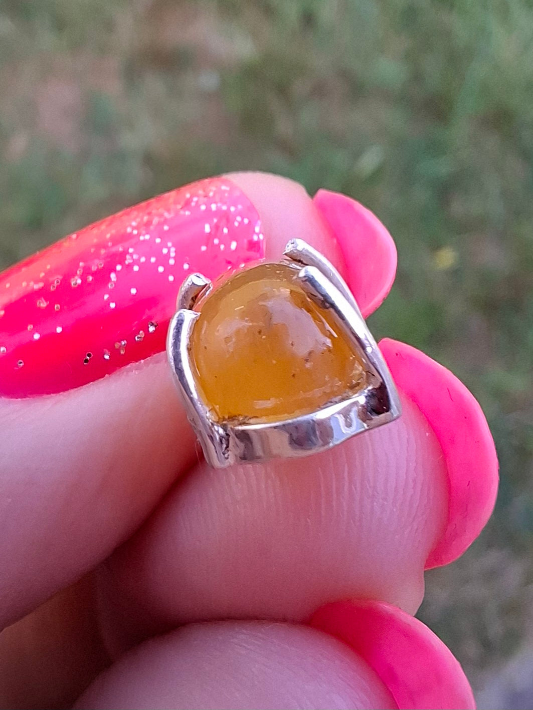 Baltic Amber Pendant, 925 Silver, Fossil (Ref: AP24)