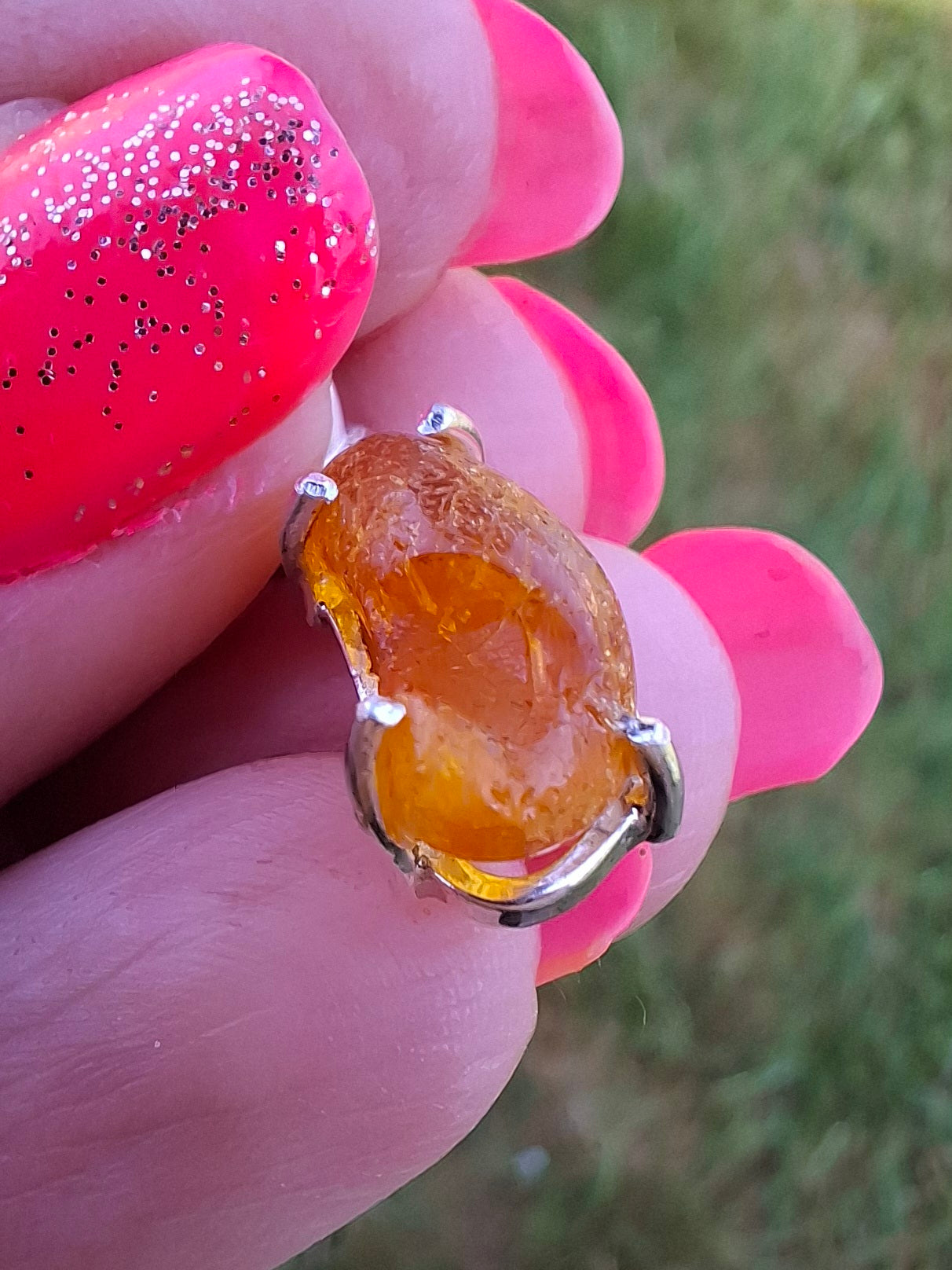 Baltic Amber Pendant, 925 Silver, Fossil (Ref: AP21)