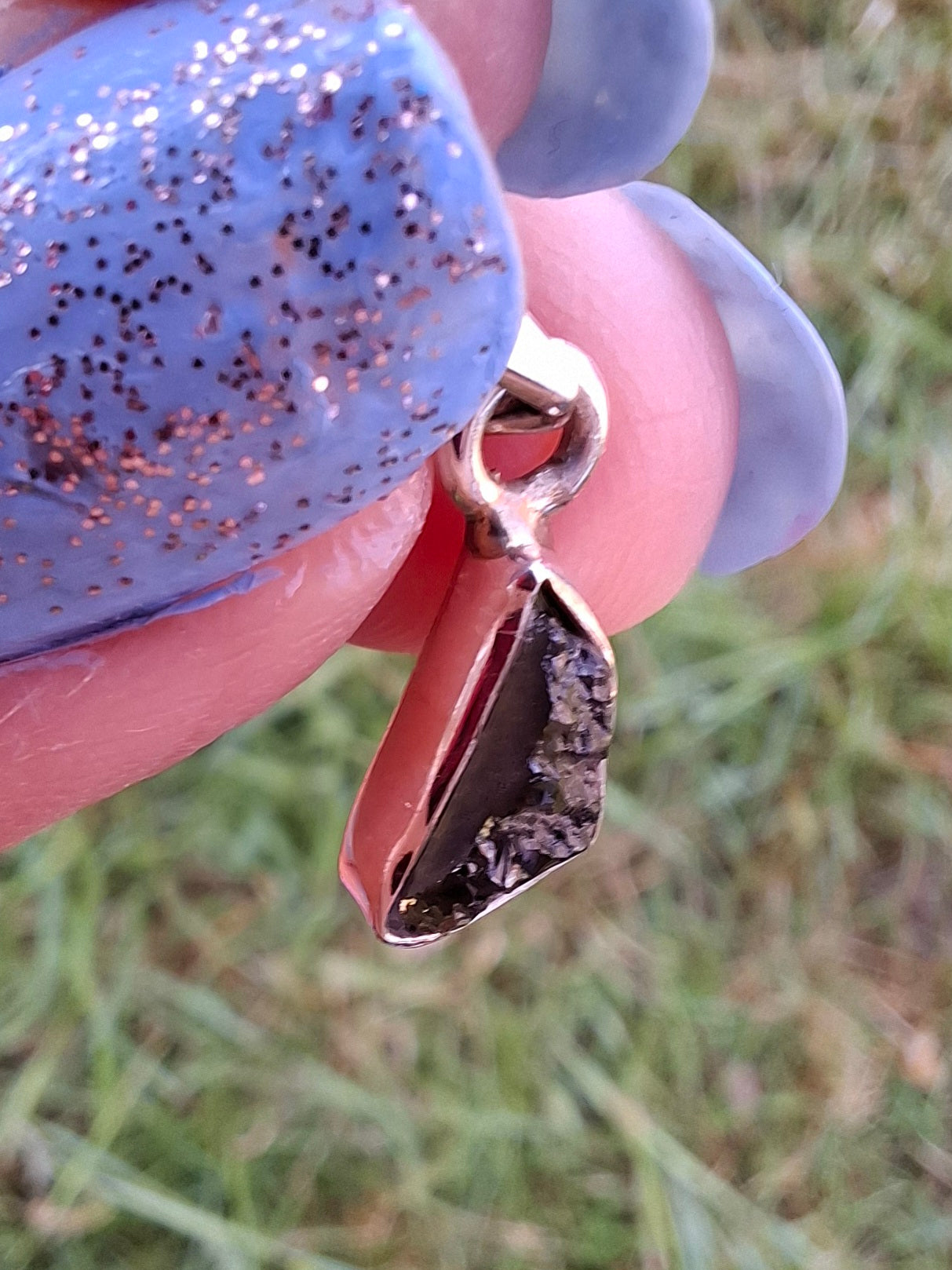 Moldavite Pendant, 925 Silver, Tektite (Ref: P33)