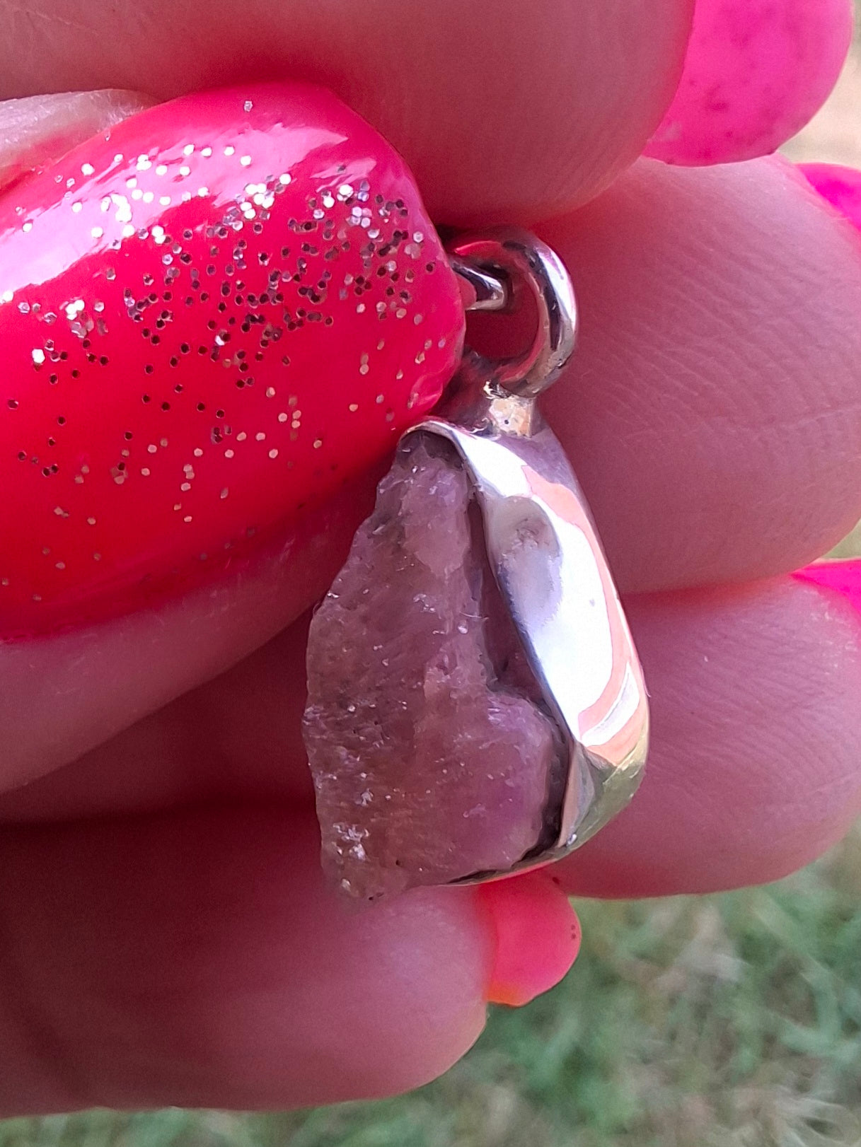 Pink Tourmaline Pendant, 925 Silver, Crystal (Ref: PT95)